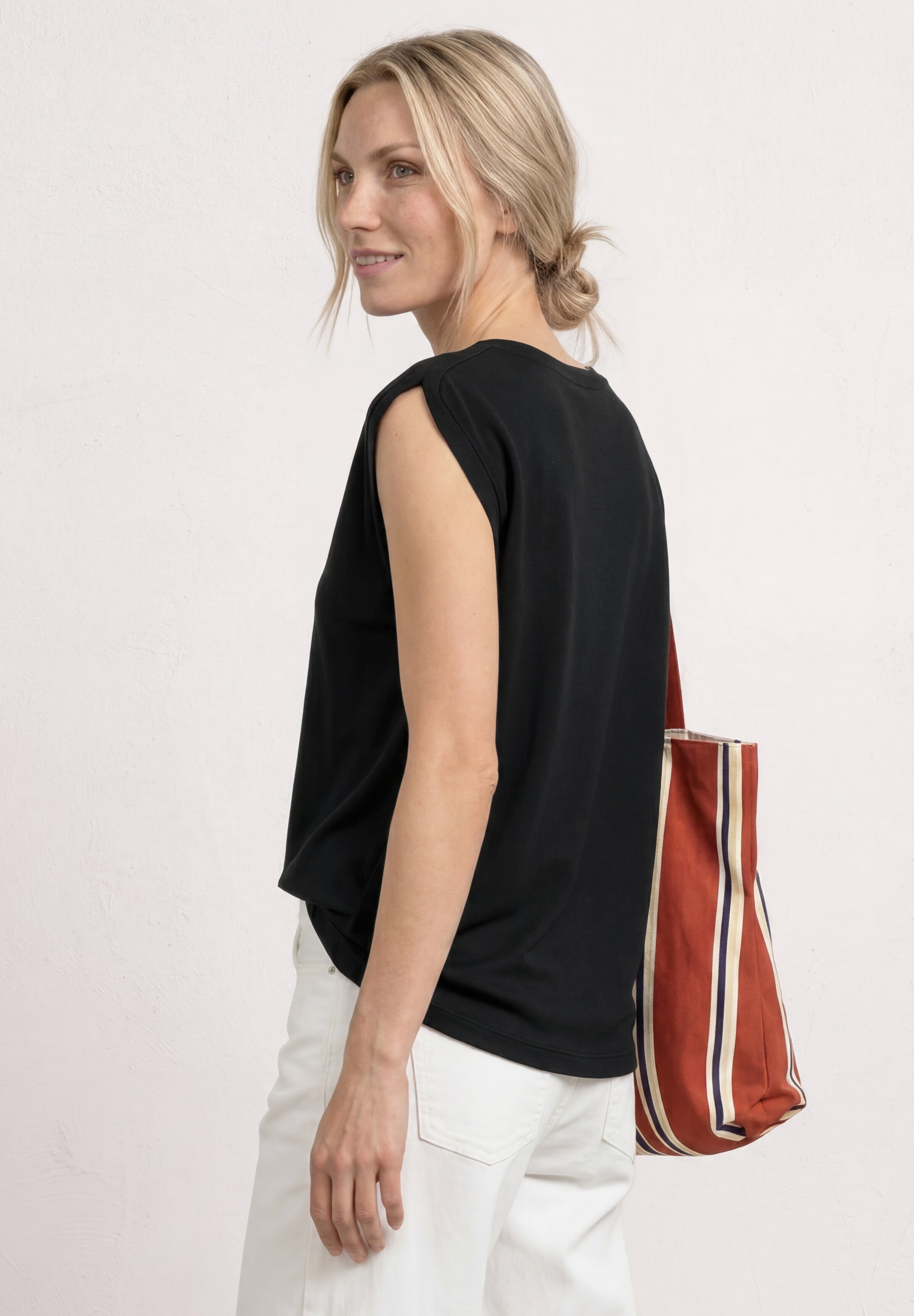 STREET ONE Shirttop Sommershirt mit Raffung