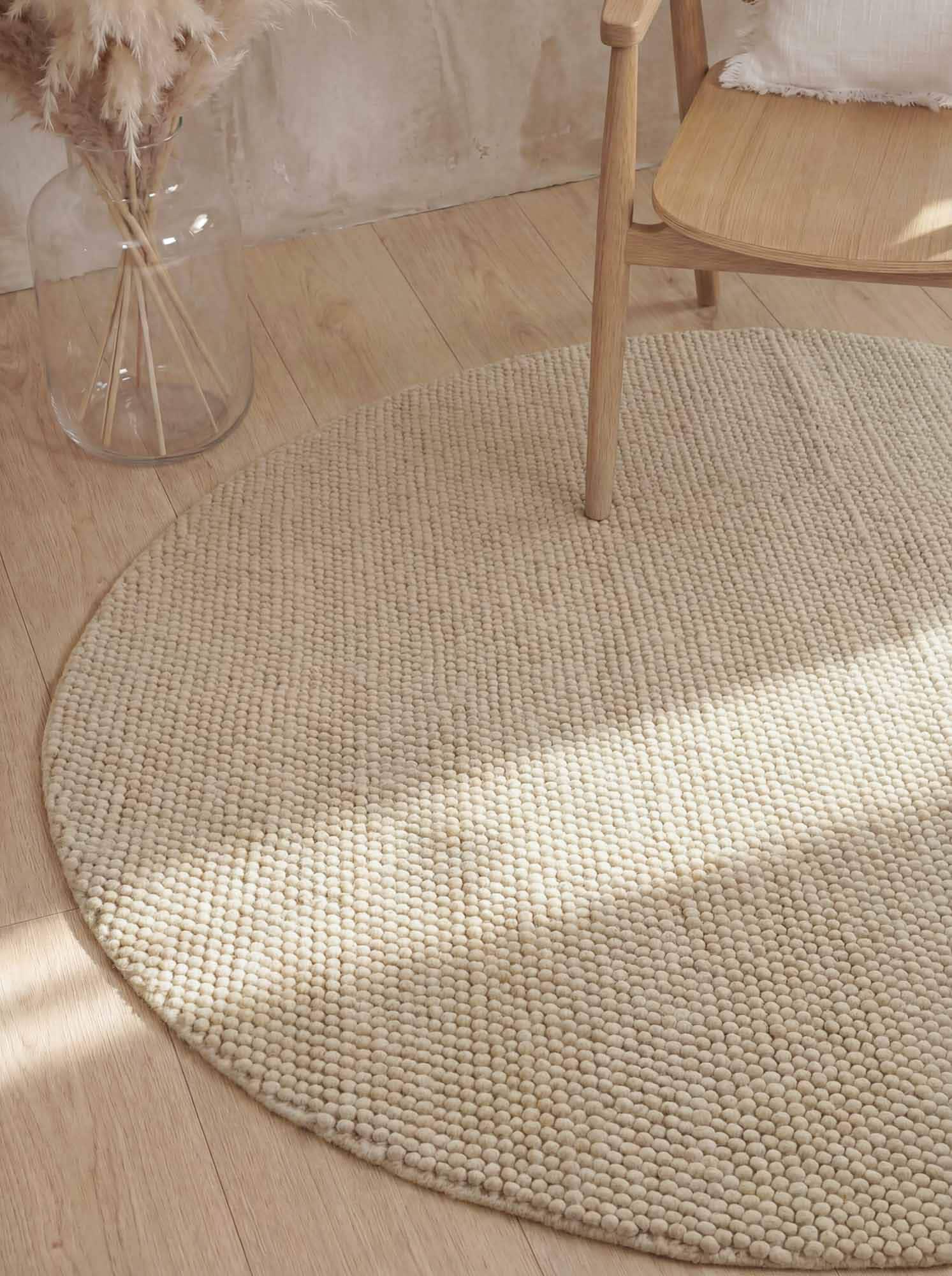 Ted Baker Tapis en laine »Diana« Rond 16 mm Höhe Wolle, Natur, Handgemacht, Wohnzimmer, Esszimmer, Schlafzimmer, Skandi