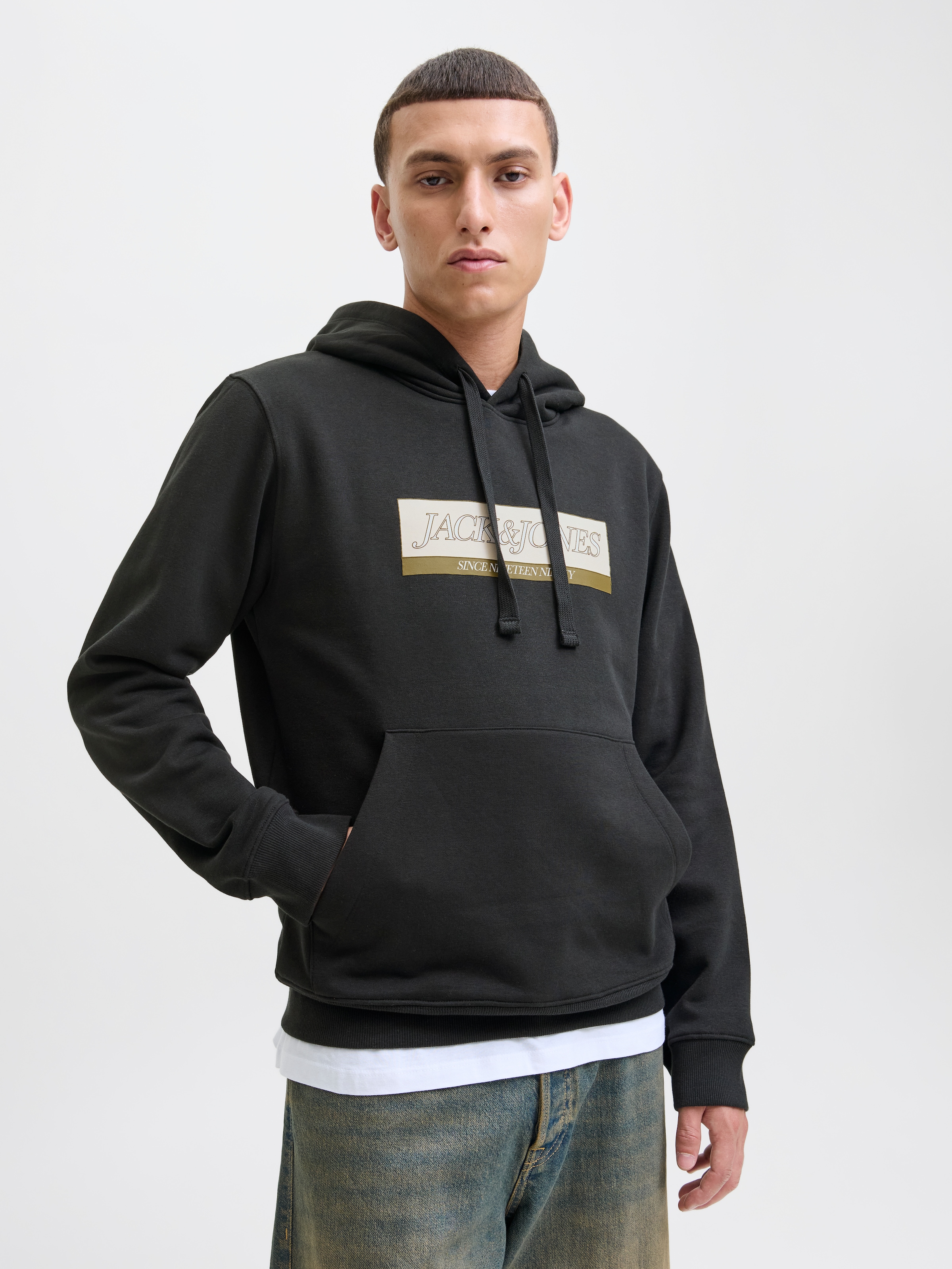 Jack & Jones Sweat à capuche »JORINWOOD BLOCK BRANDING SWEAT HOOD«
