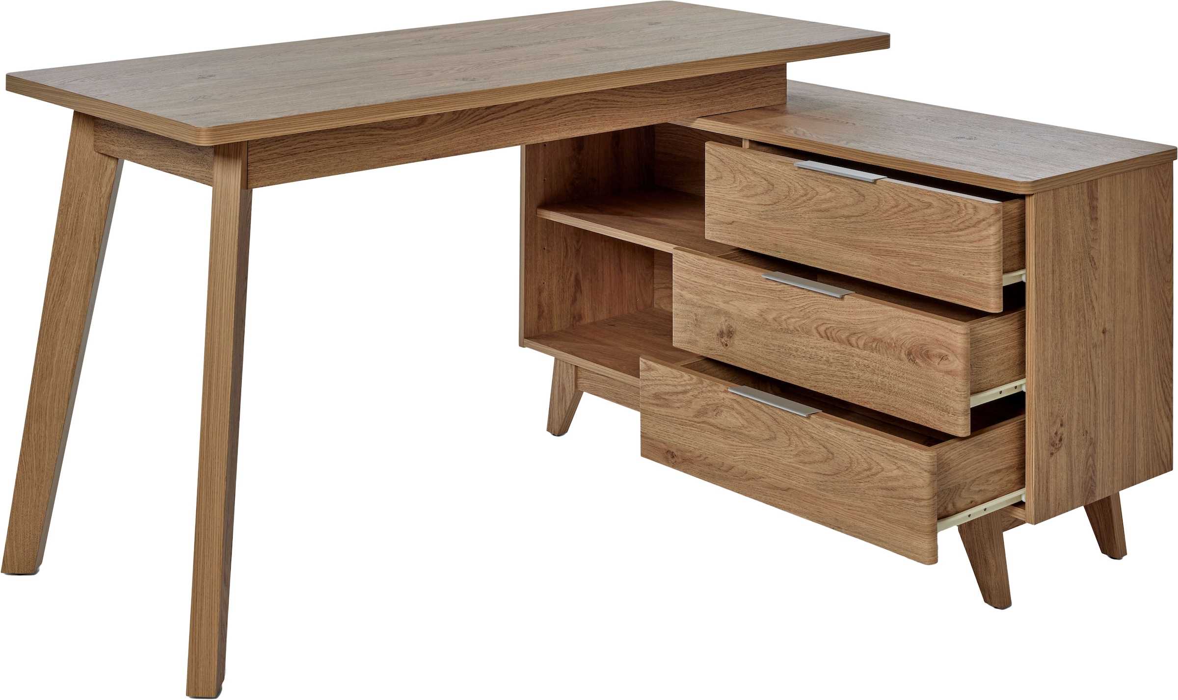 Jahnke Eckschreibtisch »LIBRE D 240 E« 1 Stk. tlg. wechselseitig montierbar, Breite ca. 140 cm