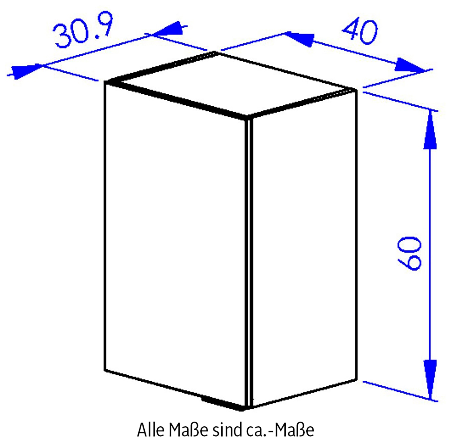 Gami Hängeschrank »Hängeschrank EDEN Breite 40« 1 Stk. tlg. Hängeschrank EDEN Breite 40