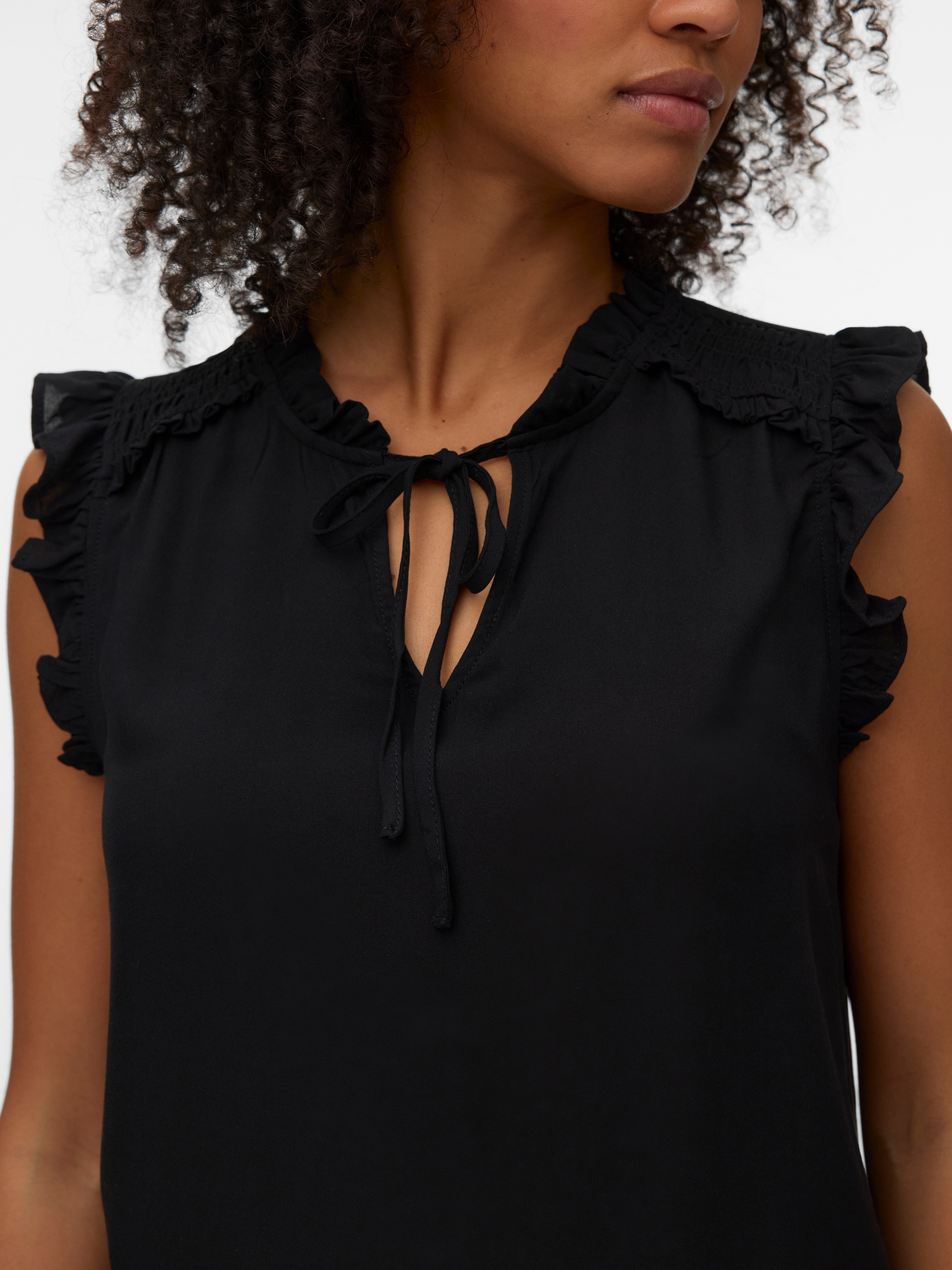Vero Moda Top à volants »VMALBA SL FRILL TOP WVN NOOS« viscose