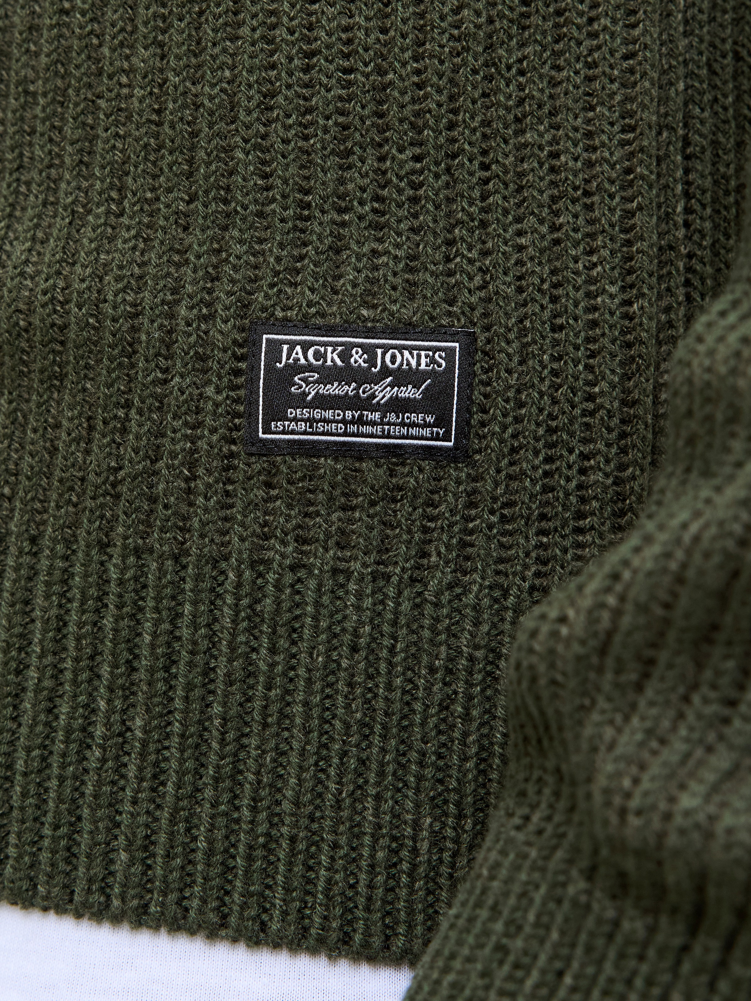 Jack & Jones Rundhalspullover »JJPANNEL KNIT CREW NECK AW25«