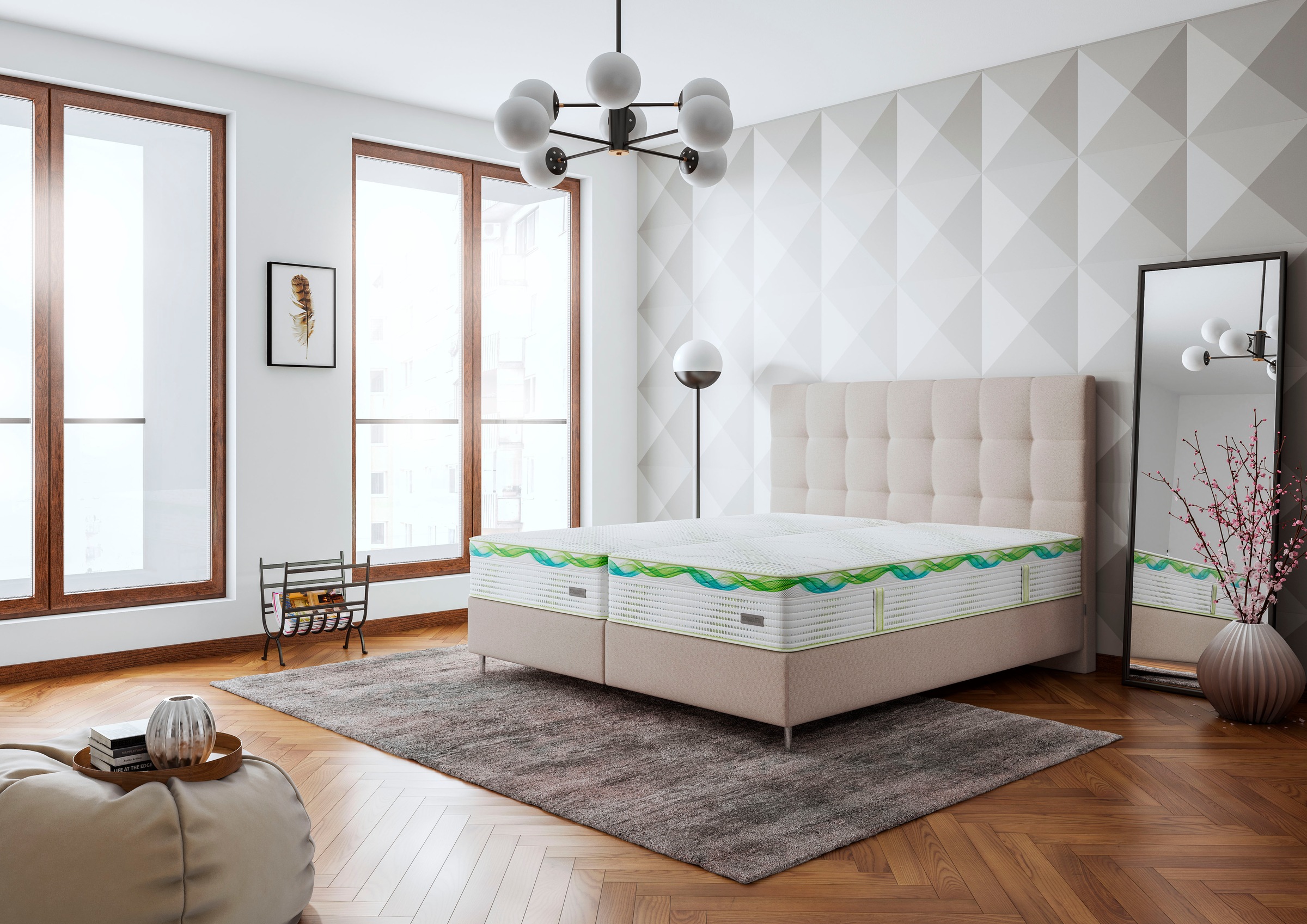 Image of Schlaraffia Taschenfederkernmatratze »Aqua 1000 TFK«, 25 cm cm hoch, 1000 Federn, (1 St.), Taschenfederkernmatratze in 2 Härtegraden und allen Grössen. Von der Qualitätsmarke Schlaraffia mit 1000 Federn! bei Ackermann Versand Schweiz