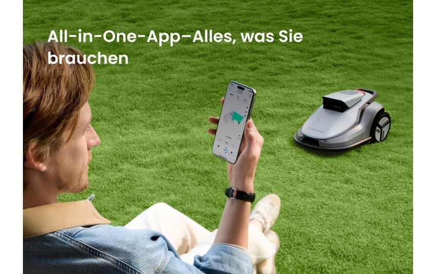   Rasenmähroboter »Terramow V1000 1200 m²«  Kabelloser, KI-gesteuerter Mähroboter