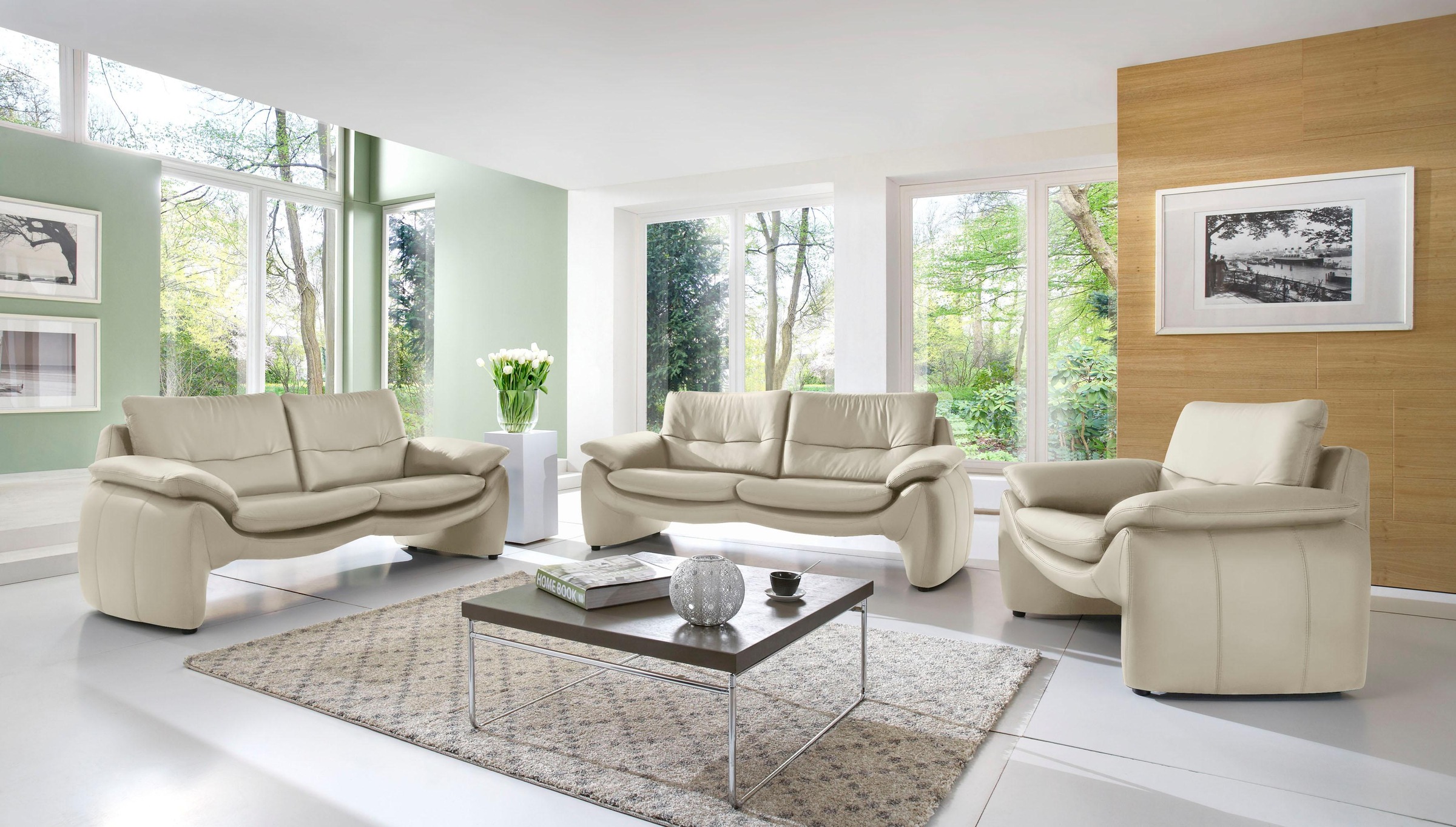 PLACES OF STYLE 3-Sitzer »Luna« in einzigartiger Optik