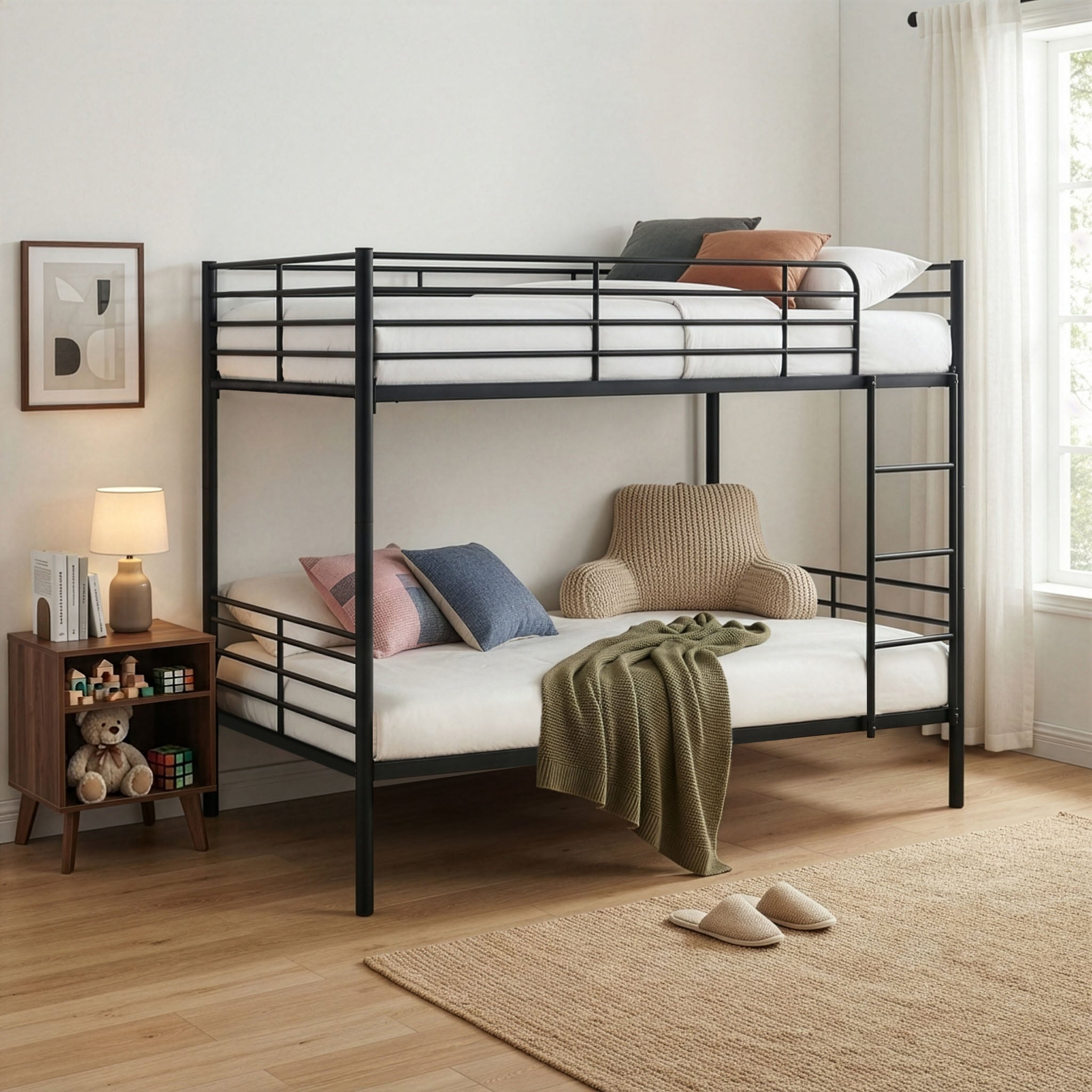 GOODproduct Etagenbett »Hayo,  Metallbett, Stockbett« teilbar in 2 Einzelbetten,  perfekt für kleine Räume, mehrere Farben, (B/T/H) ca. 208/97/160 cm