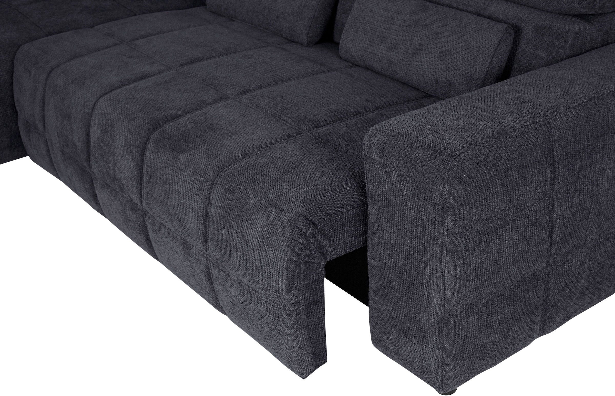 DOMO collection Ecksofa »Brandon L-Form, auch in Leder«, inklusive Kopfteilverstellung, wahlweise mit Sitztiefenverstellung