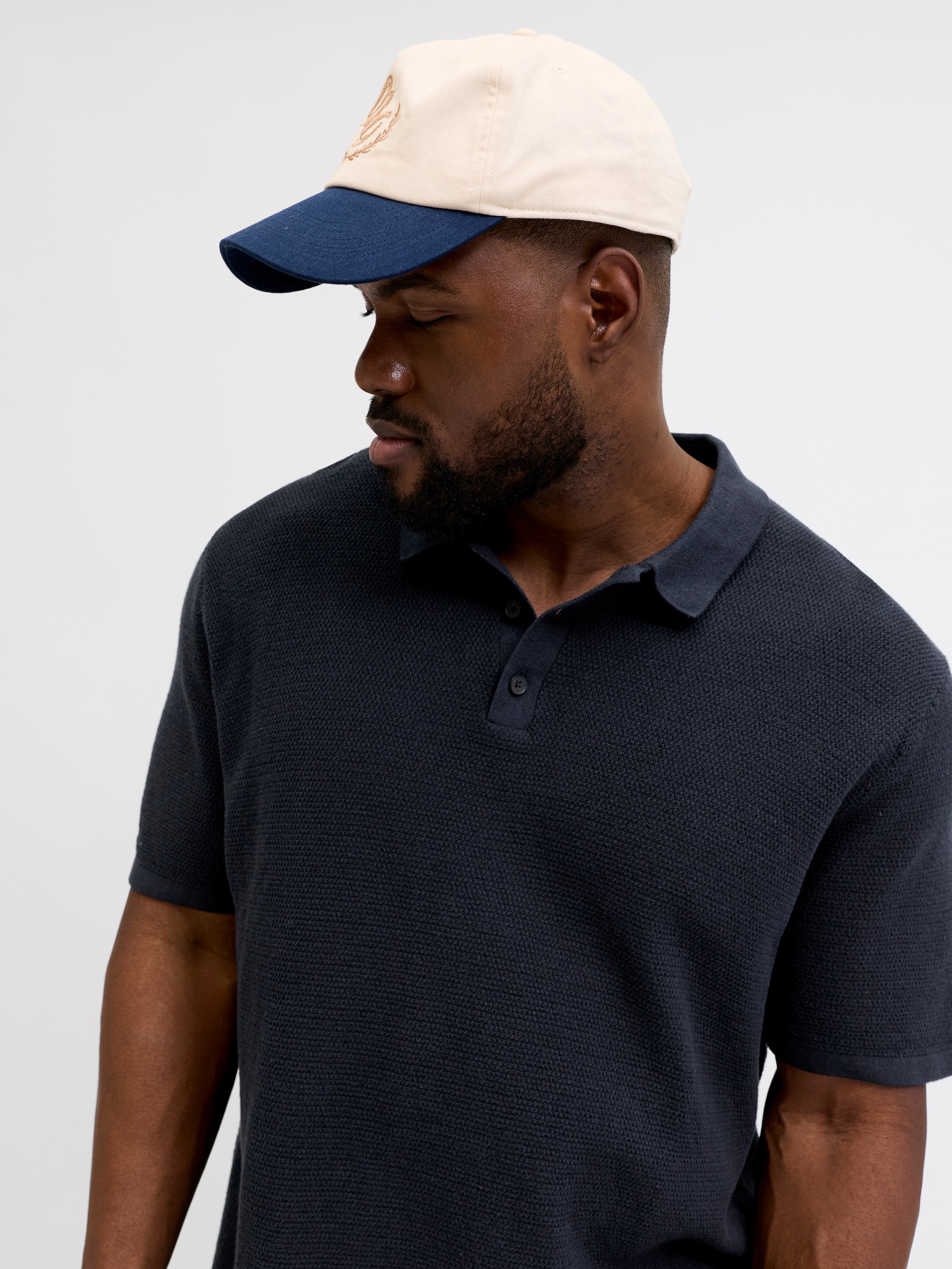 Jack & Jones PlusSize Pull à col polo »JJEGEORGE KNIT POLO SS SN PLS« avec col polo