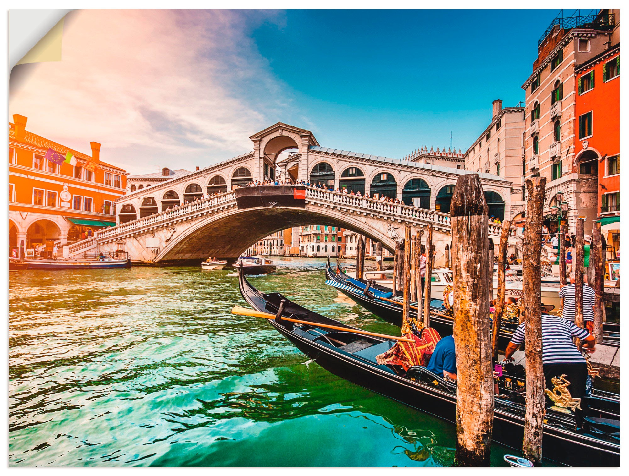 Image of Artland Wandbild »Canal Grande RialtobrückeVenedig«, Brücken, (1 St.), in vielen Grössen & Produktarten - Alubild / Outdoorbild für den Aussenbereich, Leinwandbild, Poster, Wandaufkleber / Wandtattoo auch für Badezimmer geeignet bei Ackermann Versand Schw