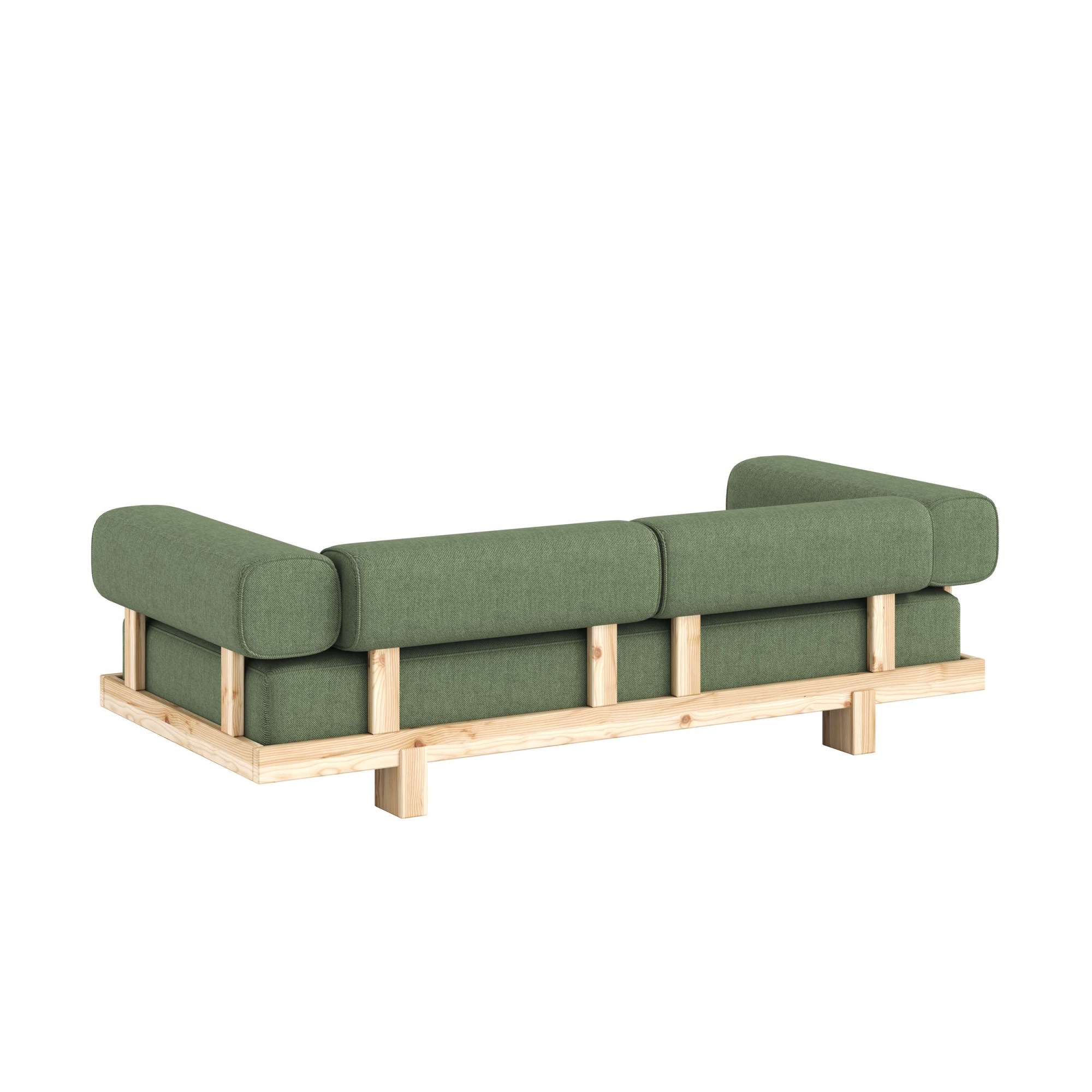 Karup Design Canapé-lit »Stay Sofa Bed, mit Bettfunktion & Boxspring, 3 Sitzer aus Massivholz« Boxspring-Matratze mit Sprungfedern, 90 x 200 cm, Made in Europe