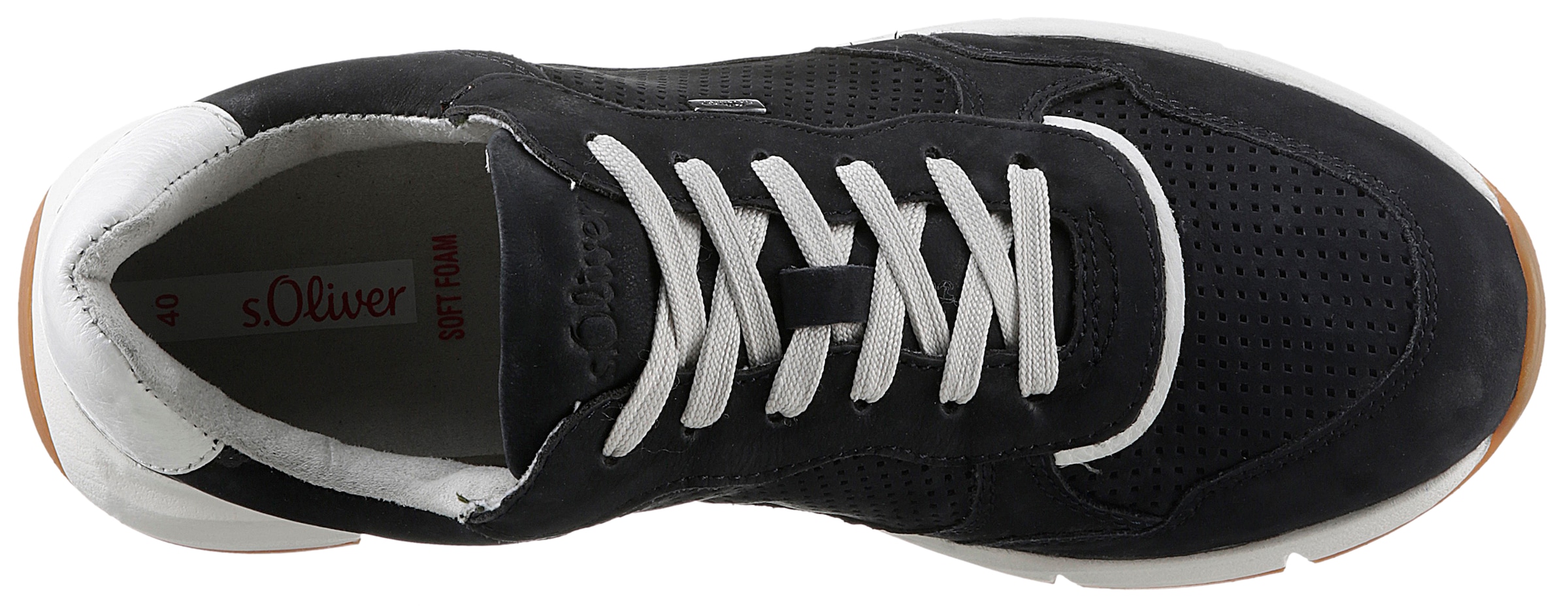 s.Oliver Sneaker, mit Soft Foam-Innensohle, Freizeitschuh, Halbschuh, Schnürschuh