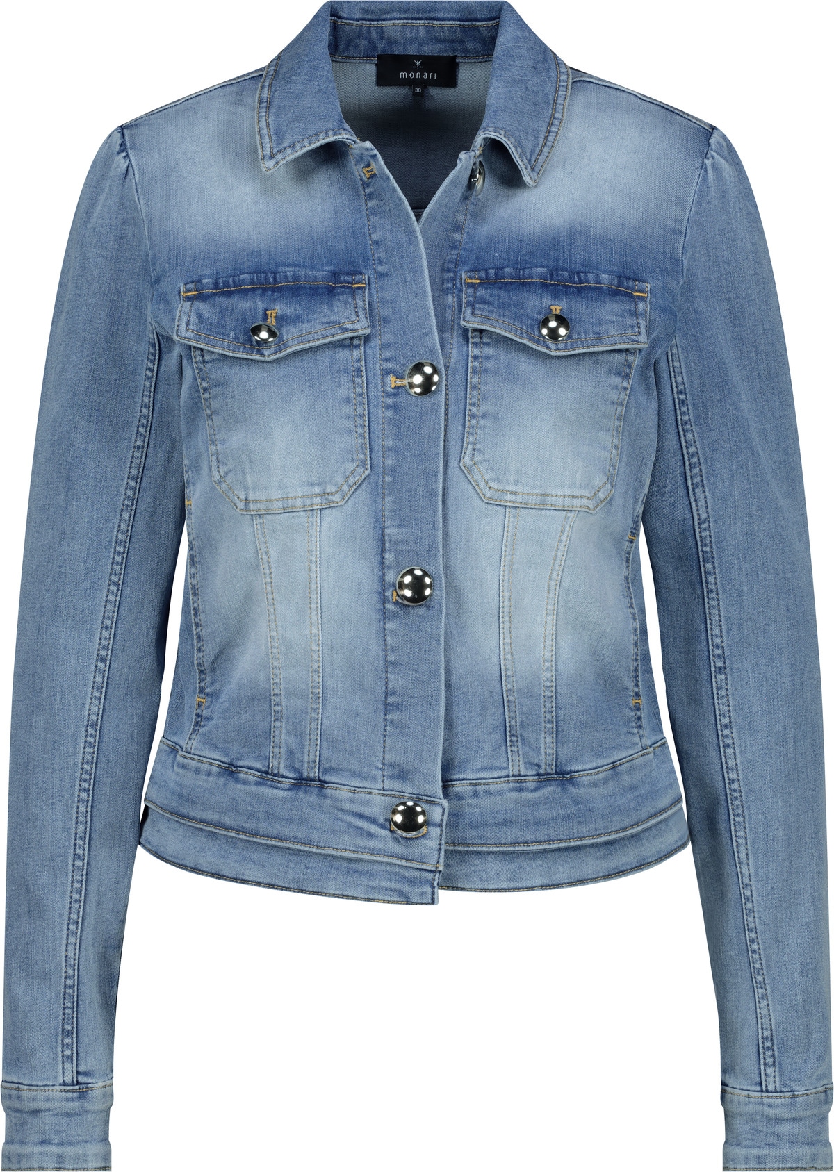 Monari Veste en jean »Jacke Jeans« ohne Kapuze Regular fit mit Schmuckknöpfen