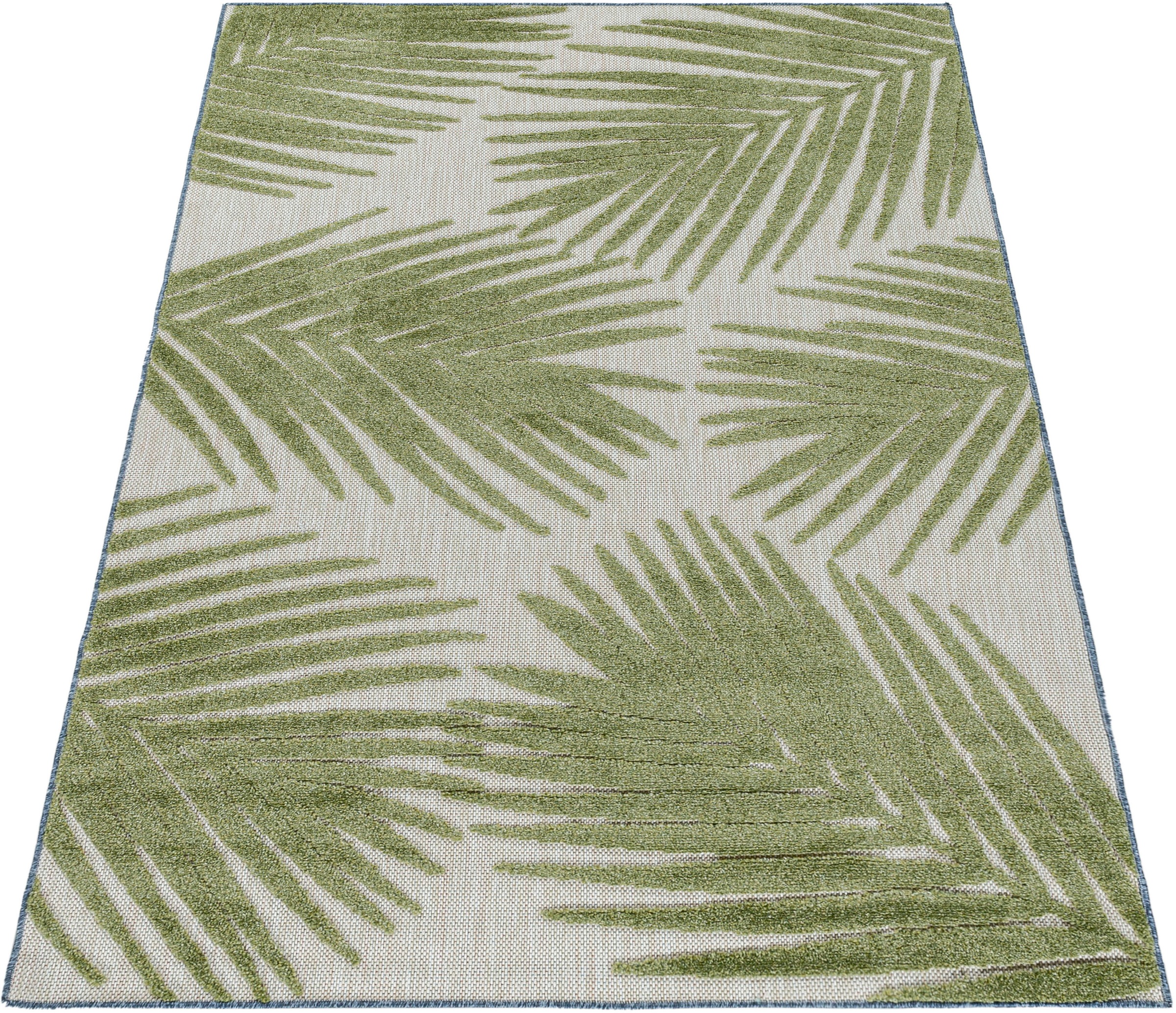 Ayyildiz Teppiche Teppich »BAHAMA 5155«, rechteckig, 8 mm Höhe, Läufer, Flachflor mit Hoch-Tief-Struktur, In-und Outdoor geeignet
