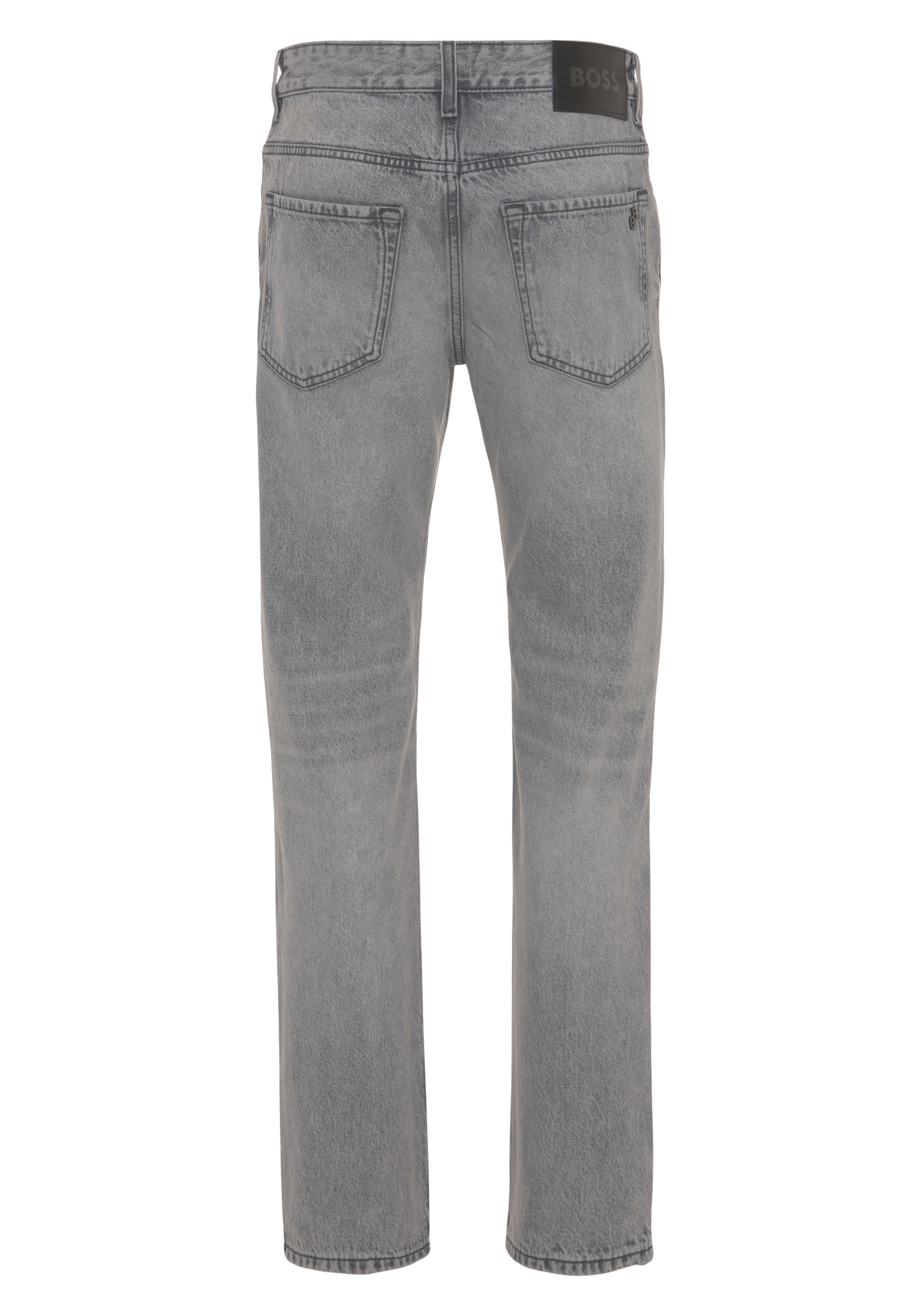 BOSS ORANGE Gerade Jeans, mit Leder-Badge