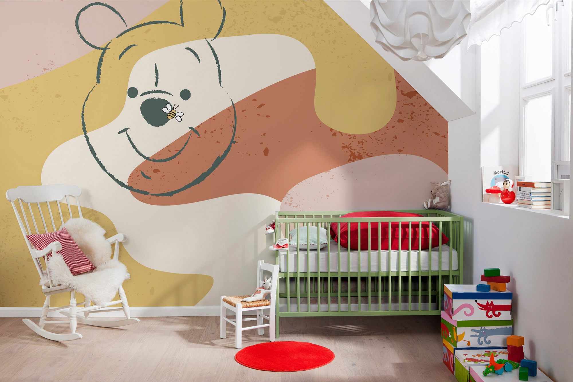 Komar Vliestapete »Digitaldruck Vlies -  Winnie the Pooh Bee - Grösse 400 x 280 cm« bedruckt glatt Kinderzimmer