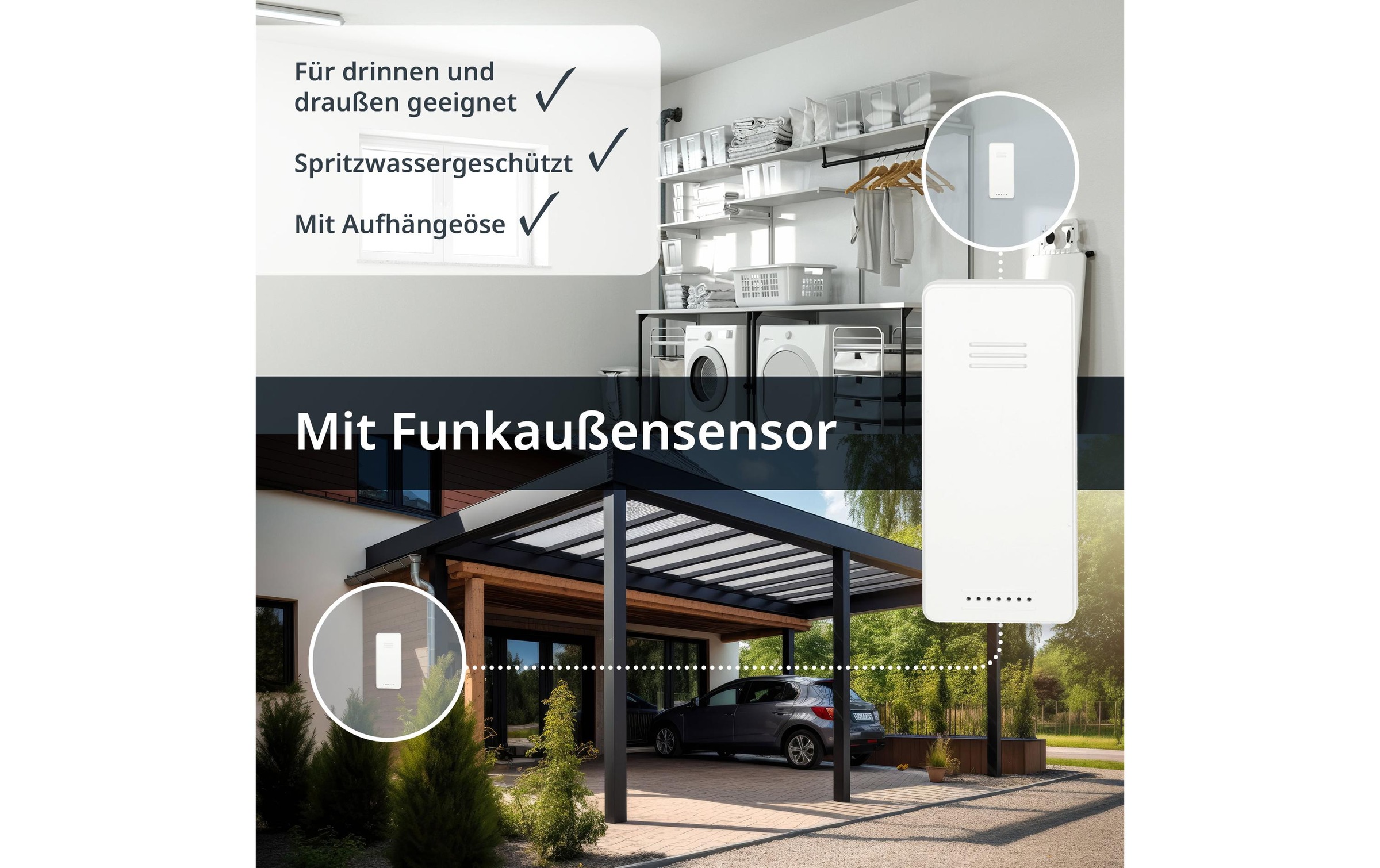 ADE Funkwetterstation »mit Funk-Aussensensor«