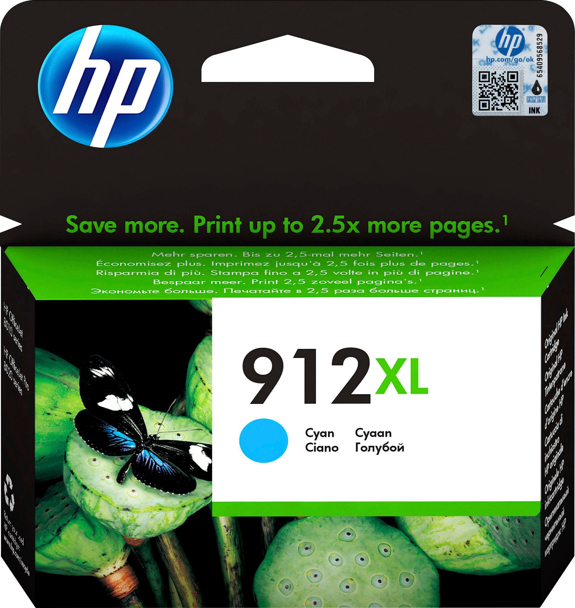 Image of HP Tintenpatrone "HP original Druckerpatrone 912XL Cyan" 3 Probemonate gratis* drucken