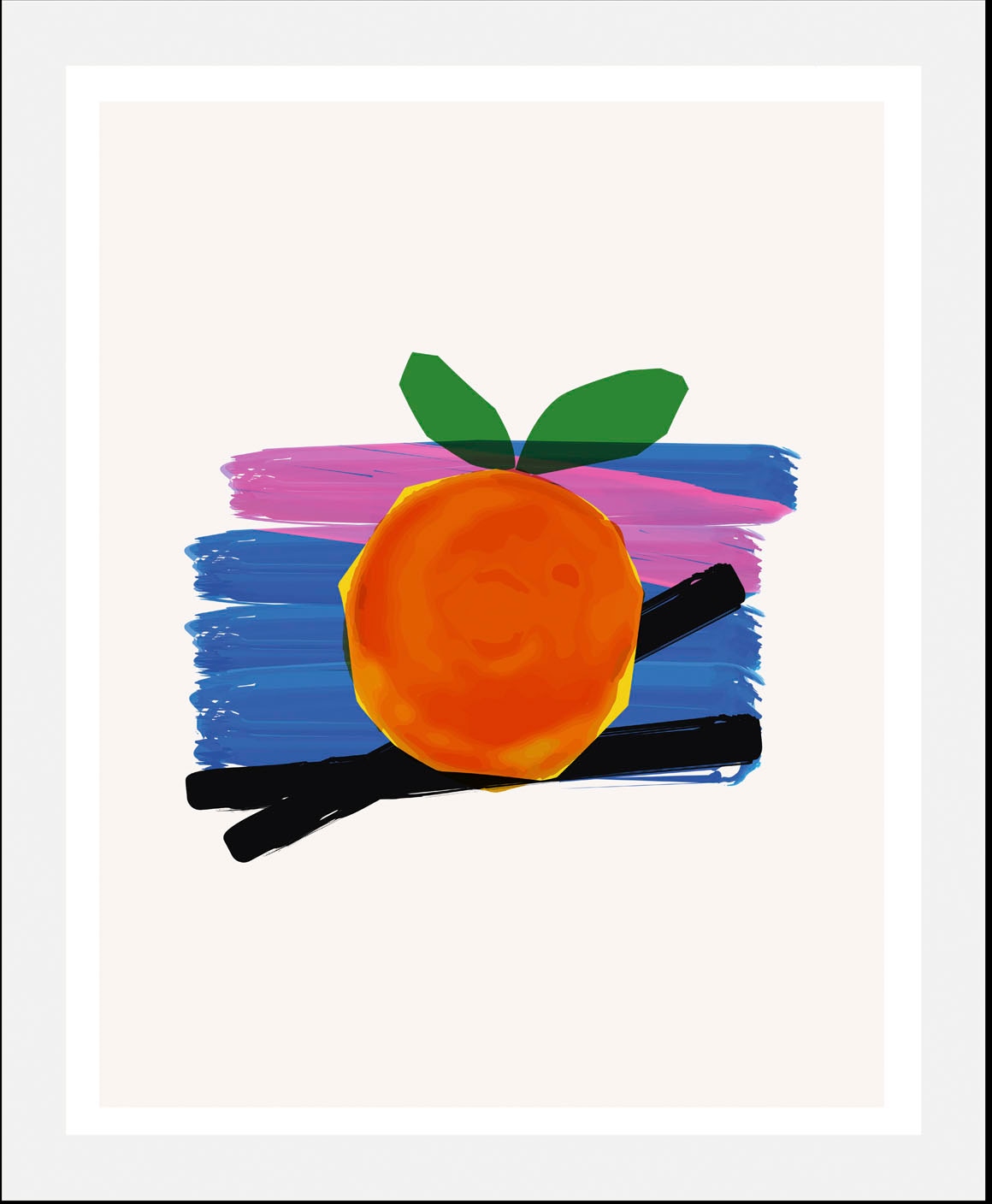 queence Bild »Fips«, Obst-Obst Bilder-Essen-Lebensmittel-Kunst-Abstrakt, (1 St.), gerahmt