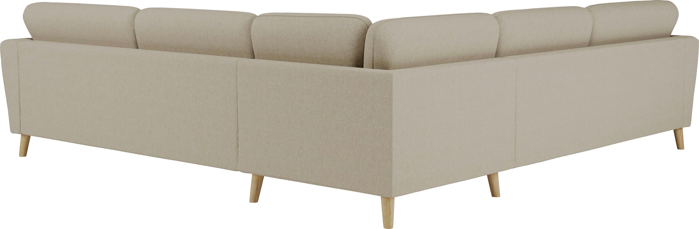 Home affaire Ecksofa »MARSEILLE 278/278 cm, L-Form,«, gleichschenklig, aus Eiche-Massivholz Beinen, verschiedene Bezüge