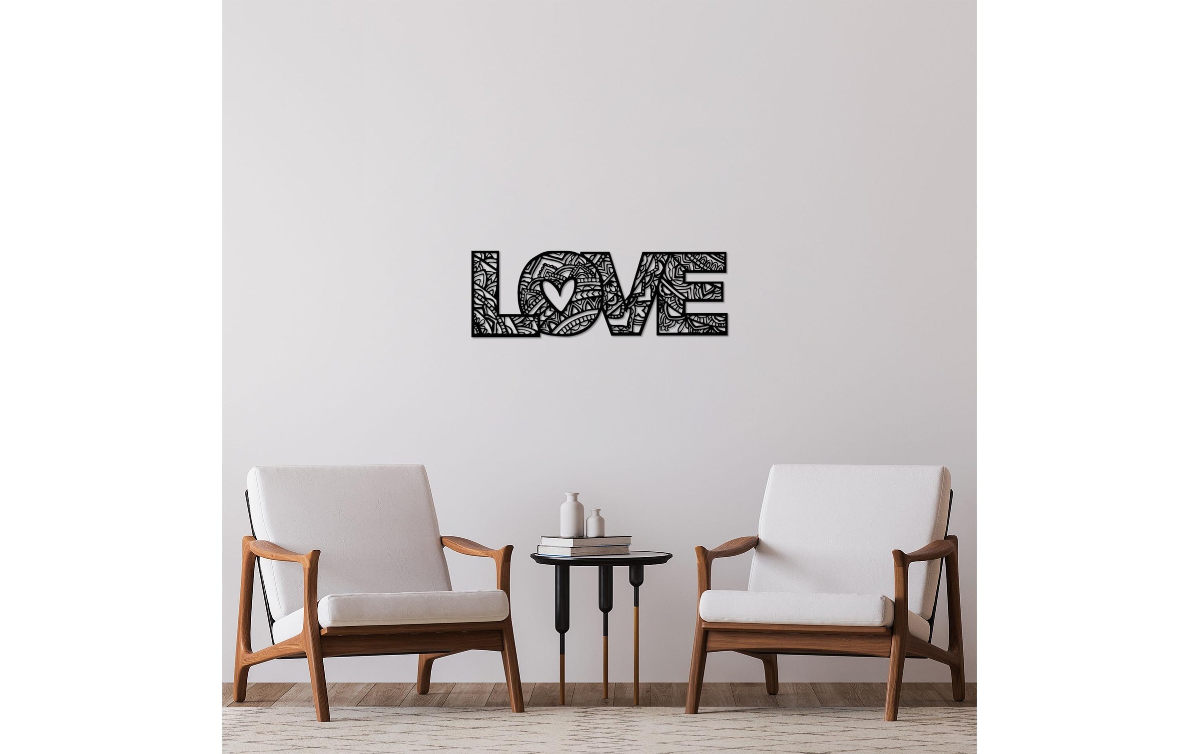 Wanddekoobjekt »Wallxpert Love 70 x 23 cm«