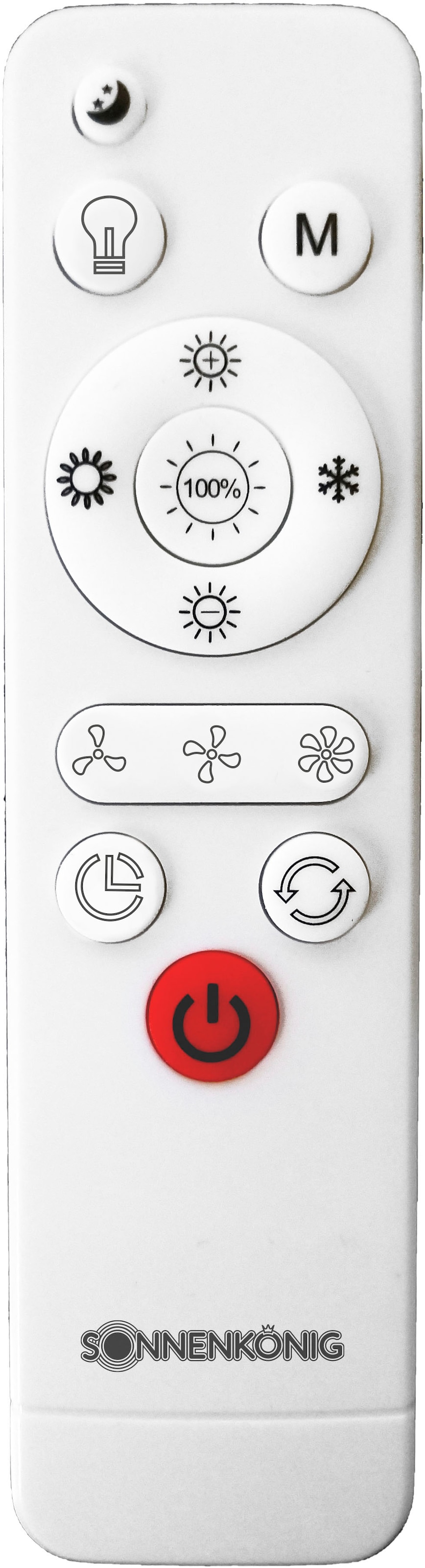 Sonnenkönig Deckenventilator »Orbit, Leistung 75W, Laufruhig, 1 / 2 / 4 h Timer, Fernbedienung«, 3 Stufen, Memory Funktion, LED-Licht in 3 Stufen