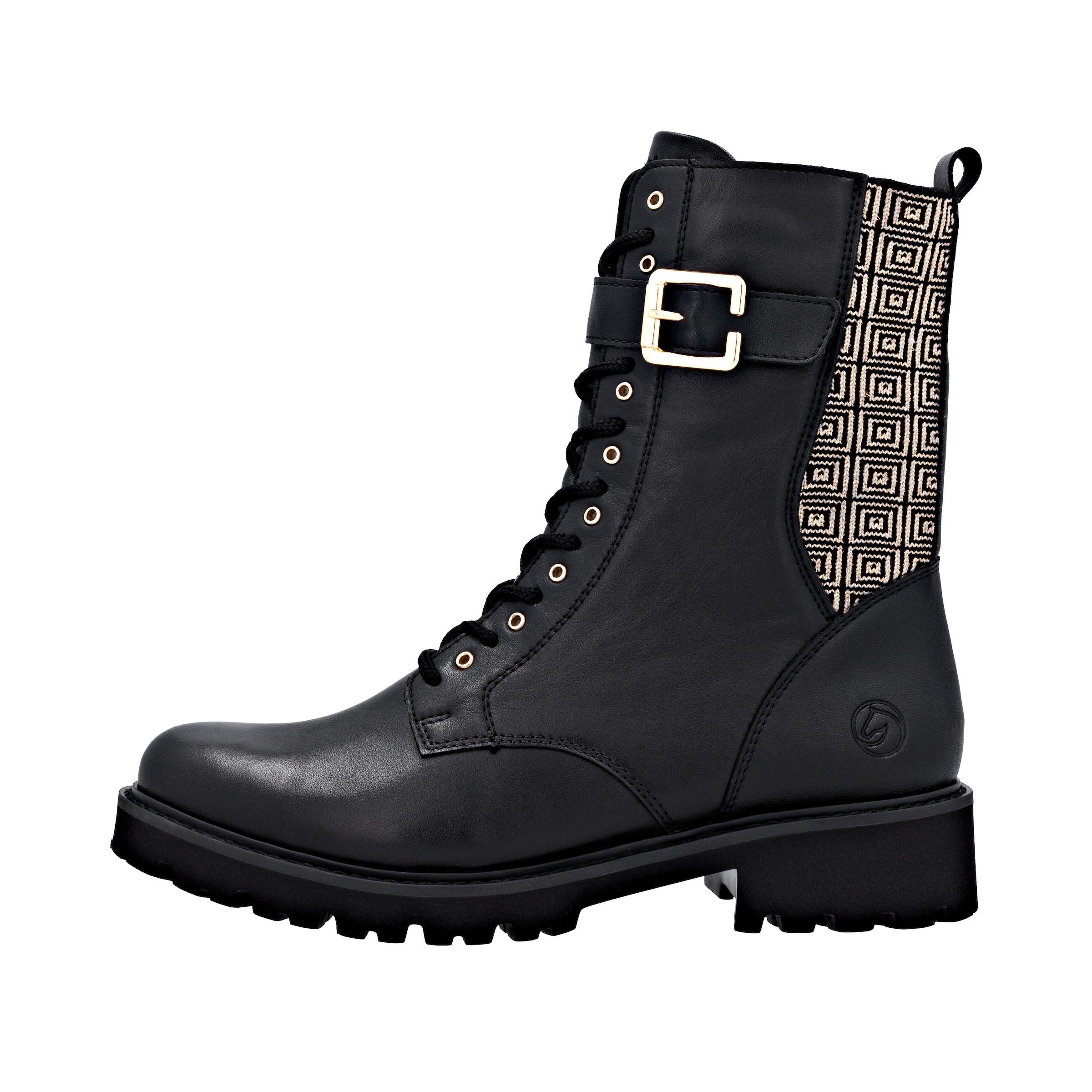 Remonte Schnürstiefelette  Schnürboots, Profilsohle, Blockabsatz, mit Innenreissverschluss