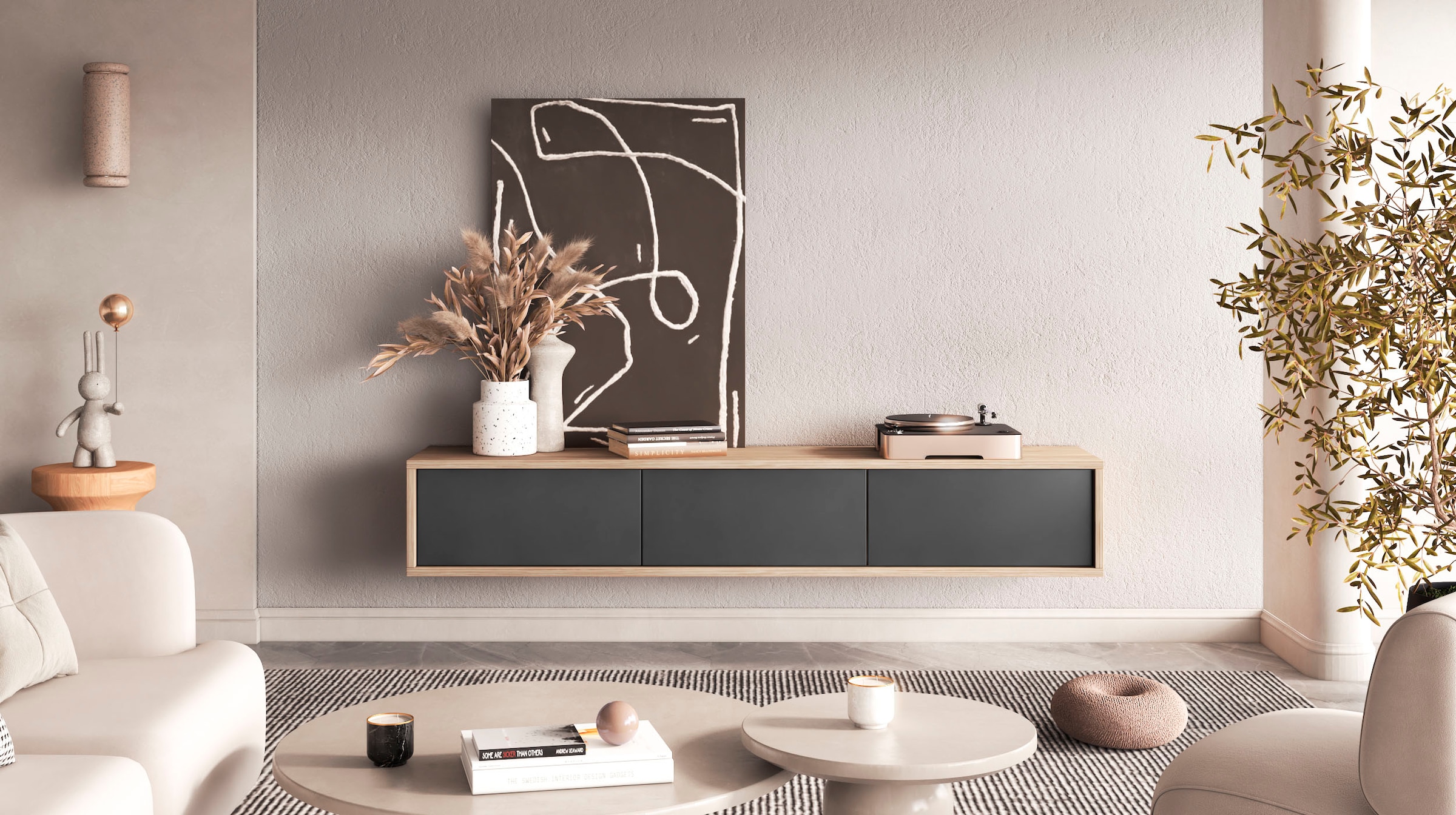 Home affaire Table basse »Frida« Hängend oder stehend montierbar