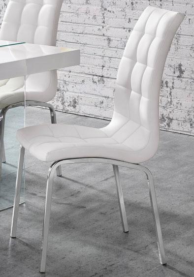 GOODproduct 4-Fussstuhl »Lila« (Set) 2 Stk.(2 Stück) Bezug in Kunstleder, verchromtes Metallgestell