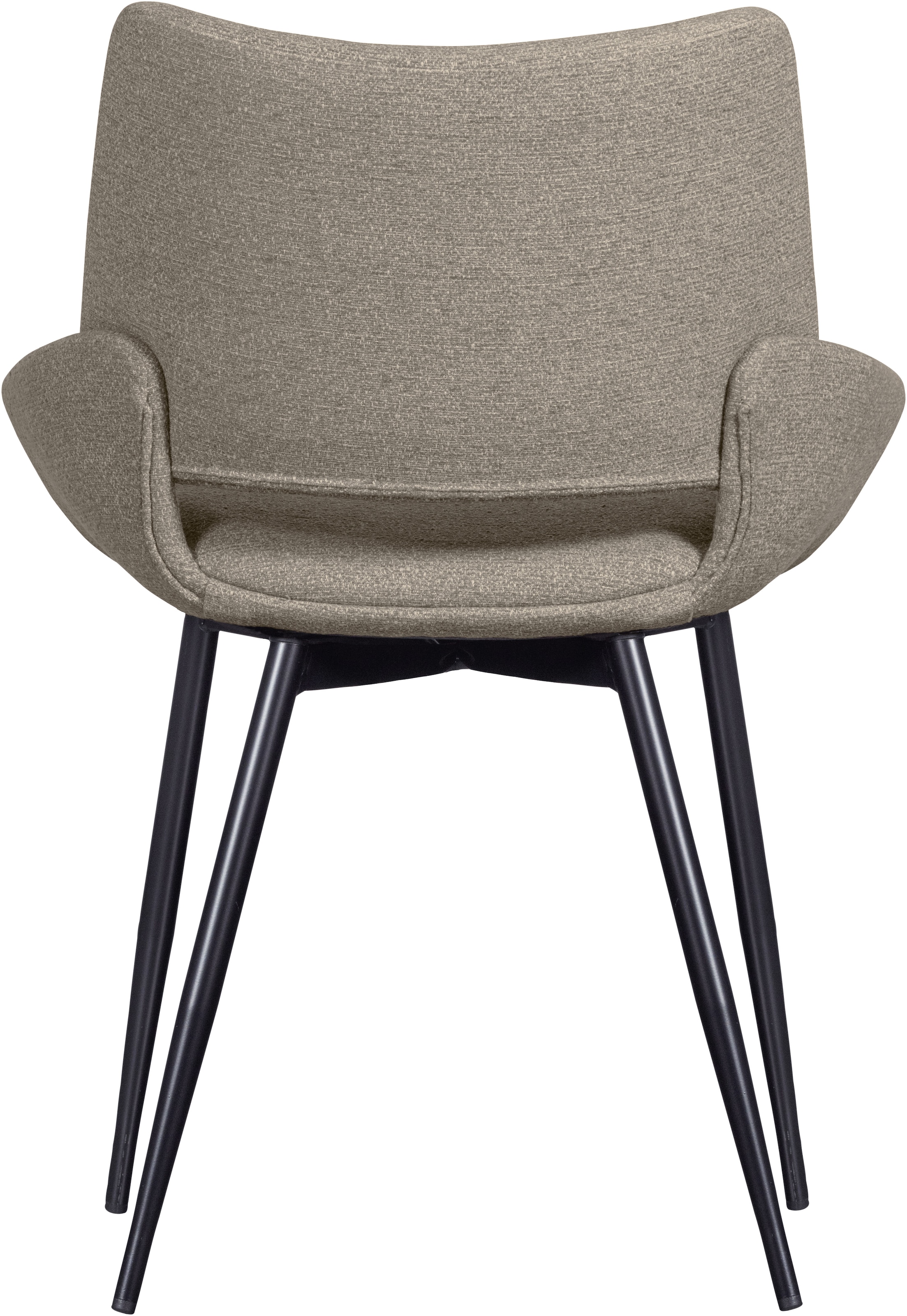 WOOOD Esszimmerstuhl »Parade mit konischen Metallbeinen und Melange-Bezug B58 x T55 x H83 cm« (Set) 2 Stk.Sehr hohe Verschleissfestigkeit, schalenförmige, Tragkraft 150 kg