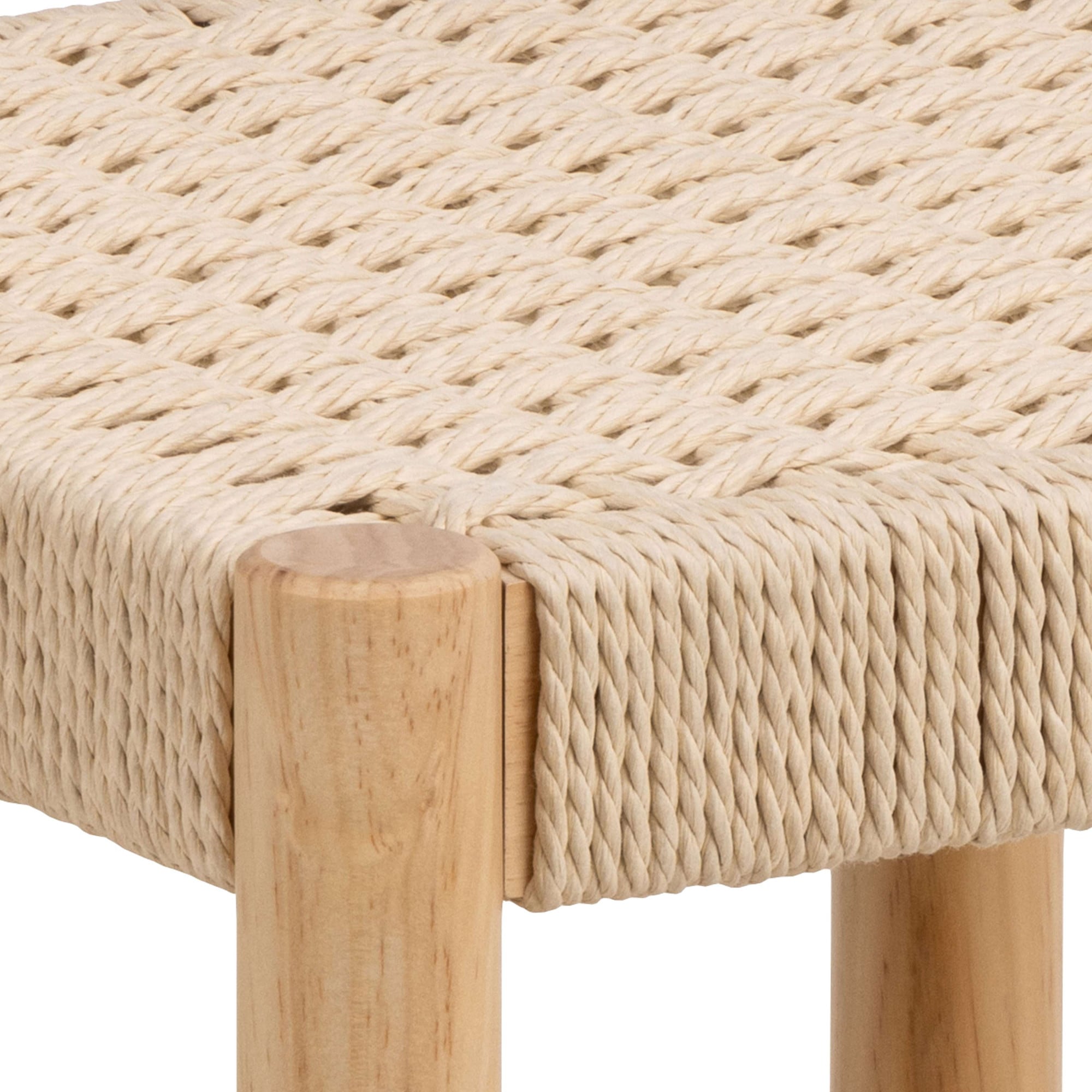 ACTONA GROUP Chaise »Alvin, Hocker« () tabouret, tressage papier blanc cassé, motif tressé, 35x35x45cm