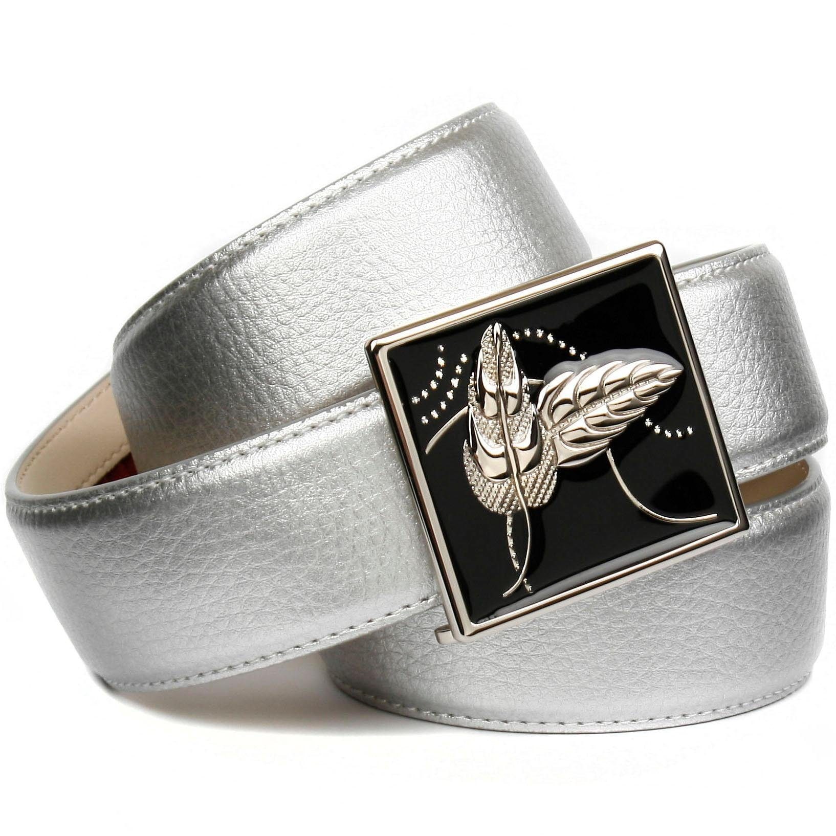 Image of Anthoni Crown Ledergürtel, mit handgefertigter, glänzender Glasur-Schliesse bei Ackermann Versand Schweiz