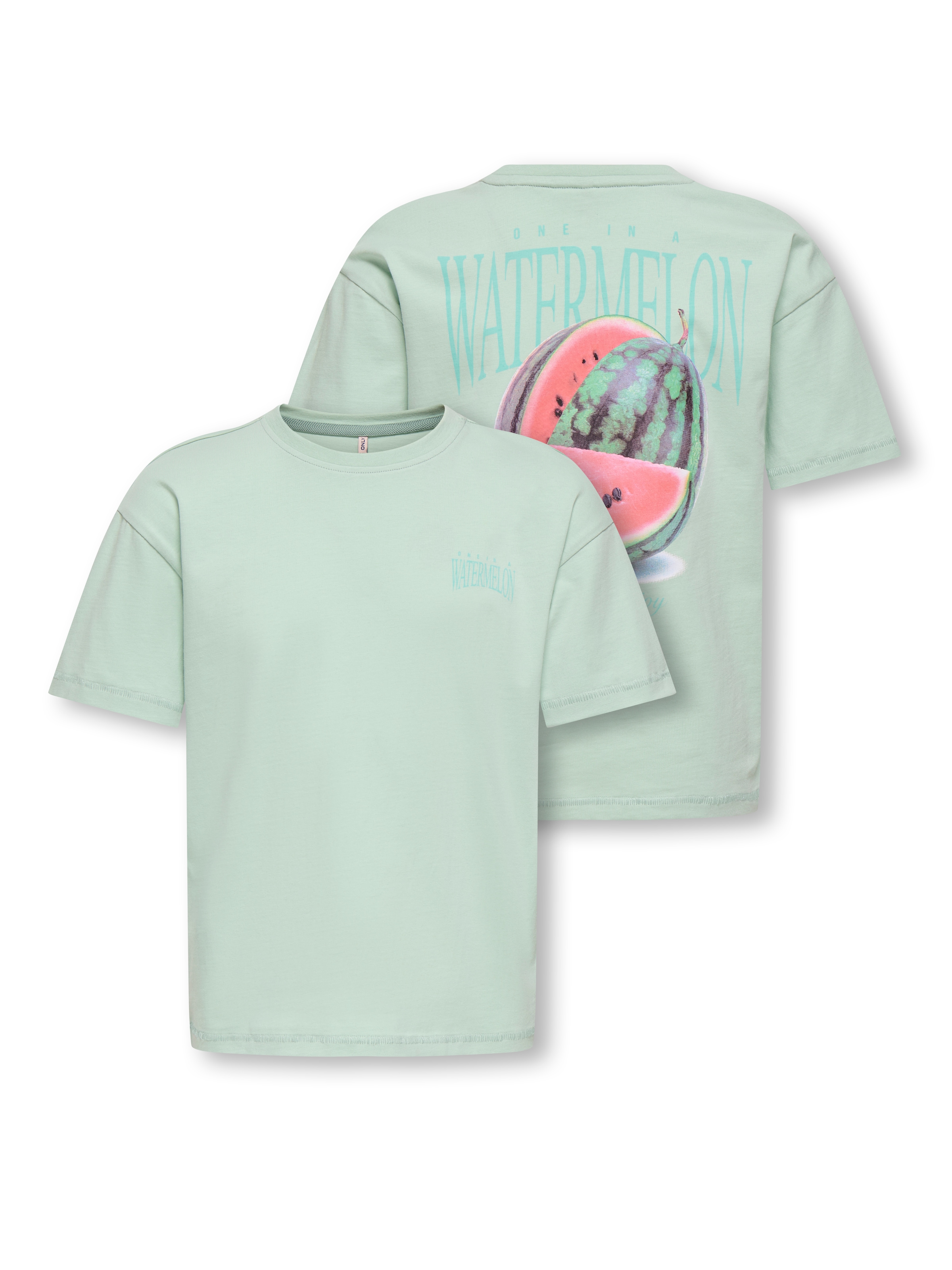 Image of KIDS ONLY T-Shirt "KOGHELEN LIFE S/S LOOSE TEE JRS NOOS" mit grossem Rückendruck