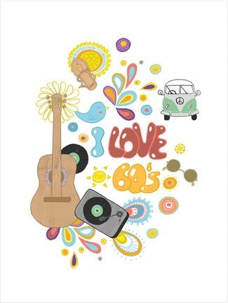 Image of Wall-Art Poster »Loske - I love the 60s«, Poster, Wandbild, Bild, Wandposter bei Ackermann Versand Schweiz