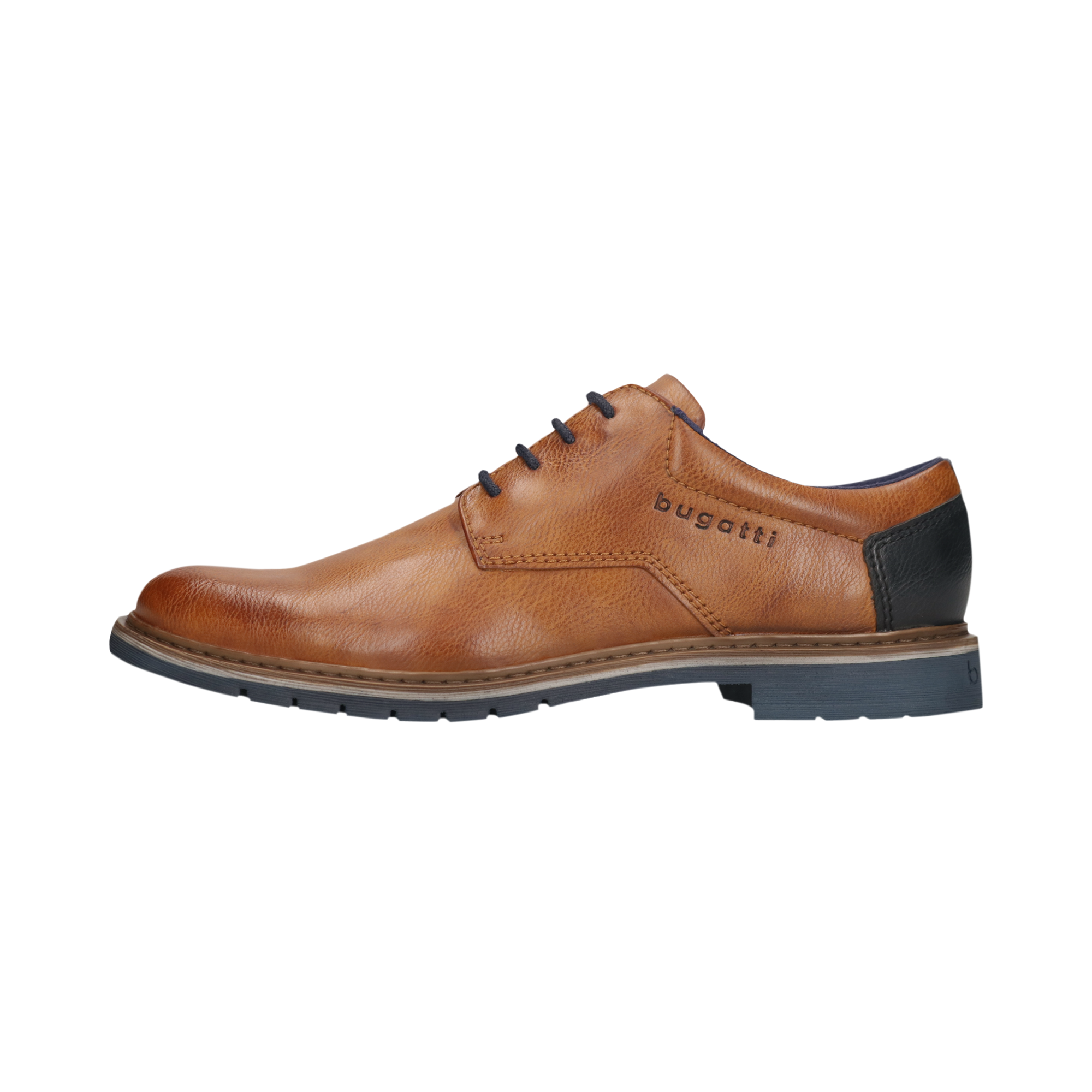 bugatti Schnürschuh  Blockabsatz, Businessschuh, Abendschuh mit Logoprägung