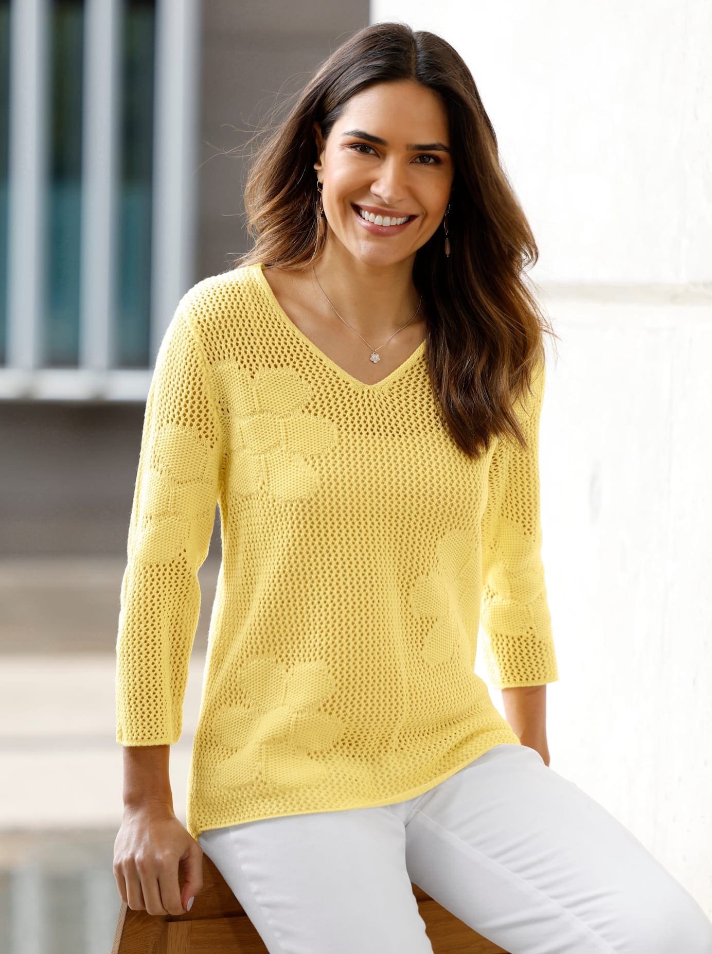 Image of Classic Basics Ajourpullover "Pullover"