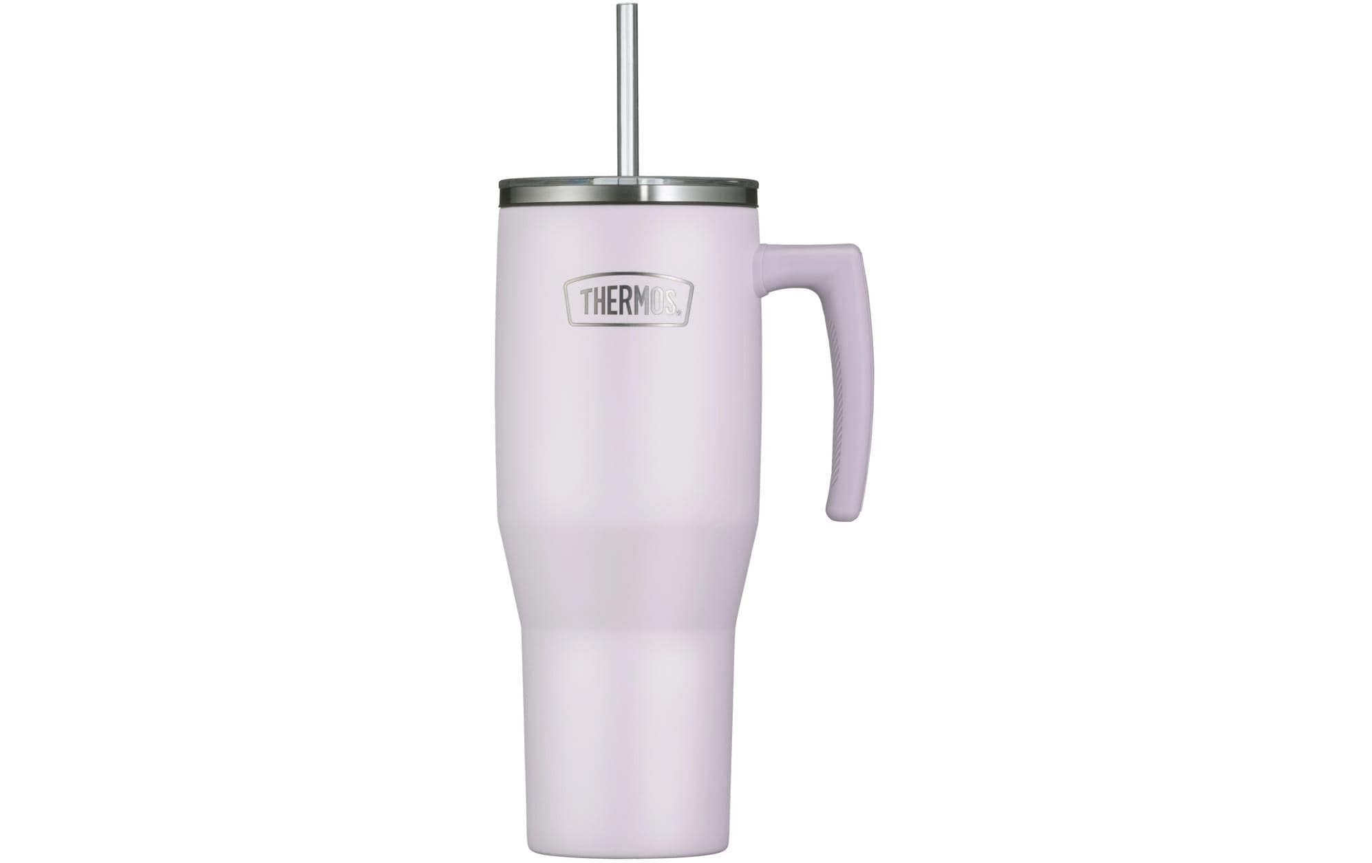 Image of THERMOS Thermobecher "REFRESHING SERIES ISOLIERTRINKBECHER mit Strohhalm" 1,10l, 6h heiss & 6h kalt, mit Griff