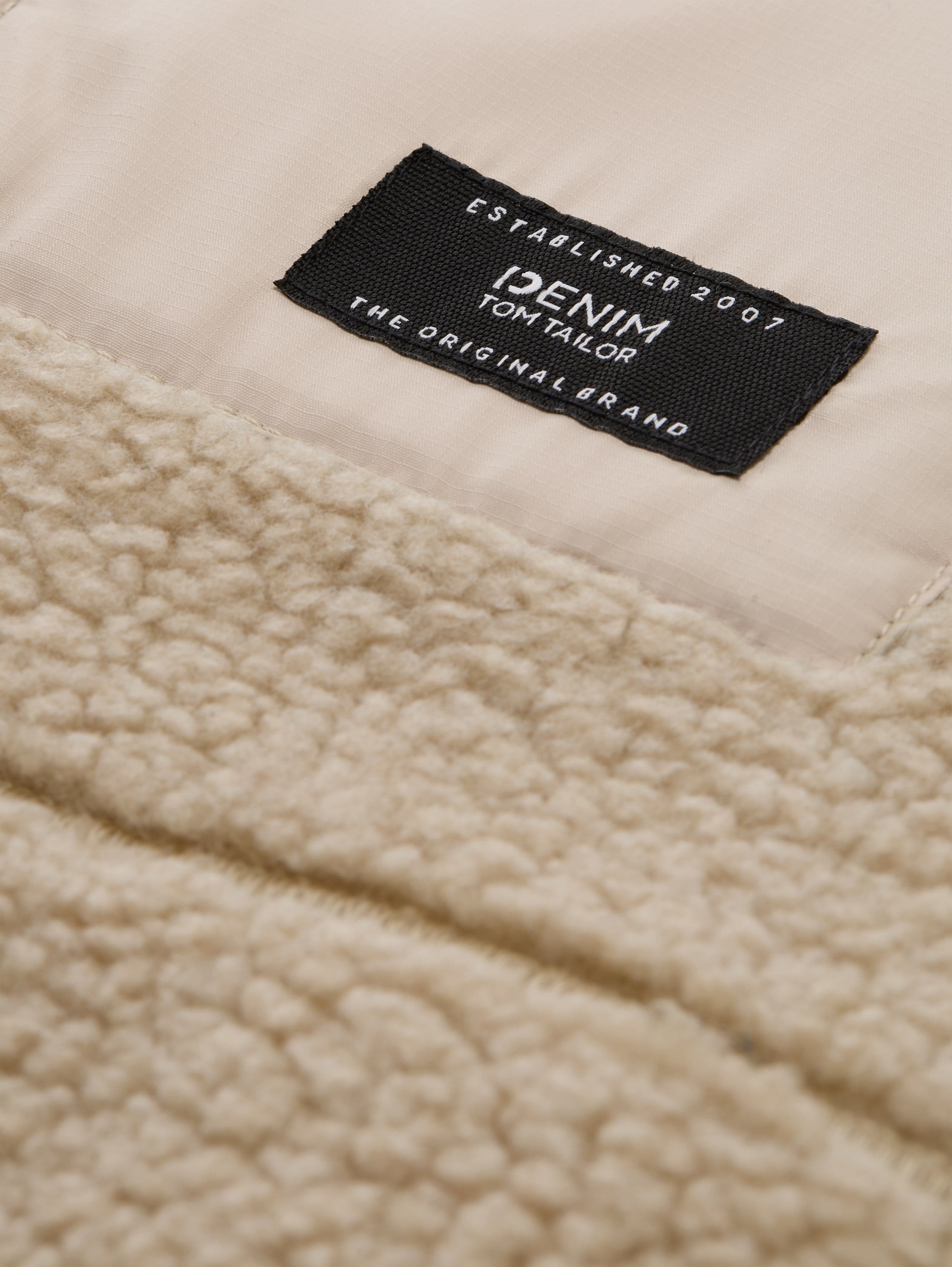 TOM TAILOR Denim Fleecejacke, mit Logo Stickerei