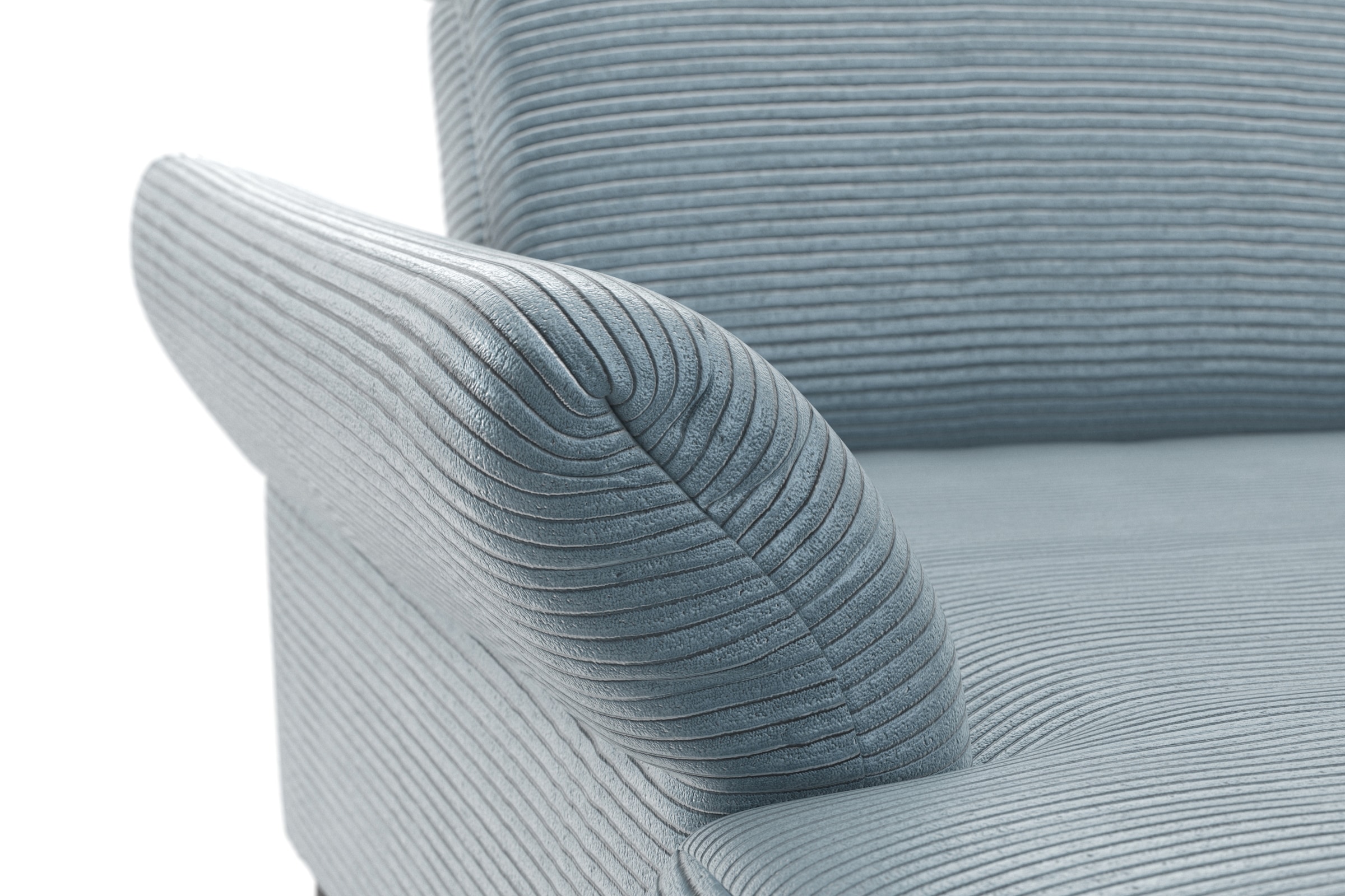 INOSIGN Ecksofa »Coco L-Form«, Sitztiefen-, Arm- und Kopfteilverstellung, Cord-Bezug, Fusshöhe 15 cm