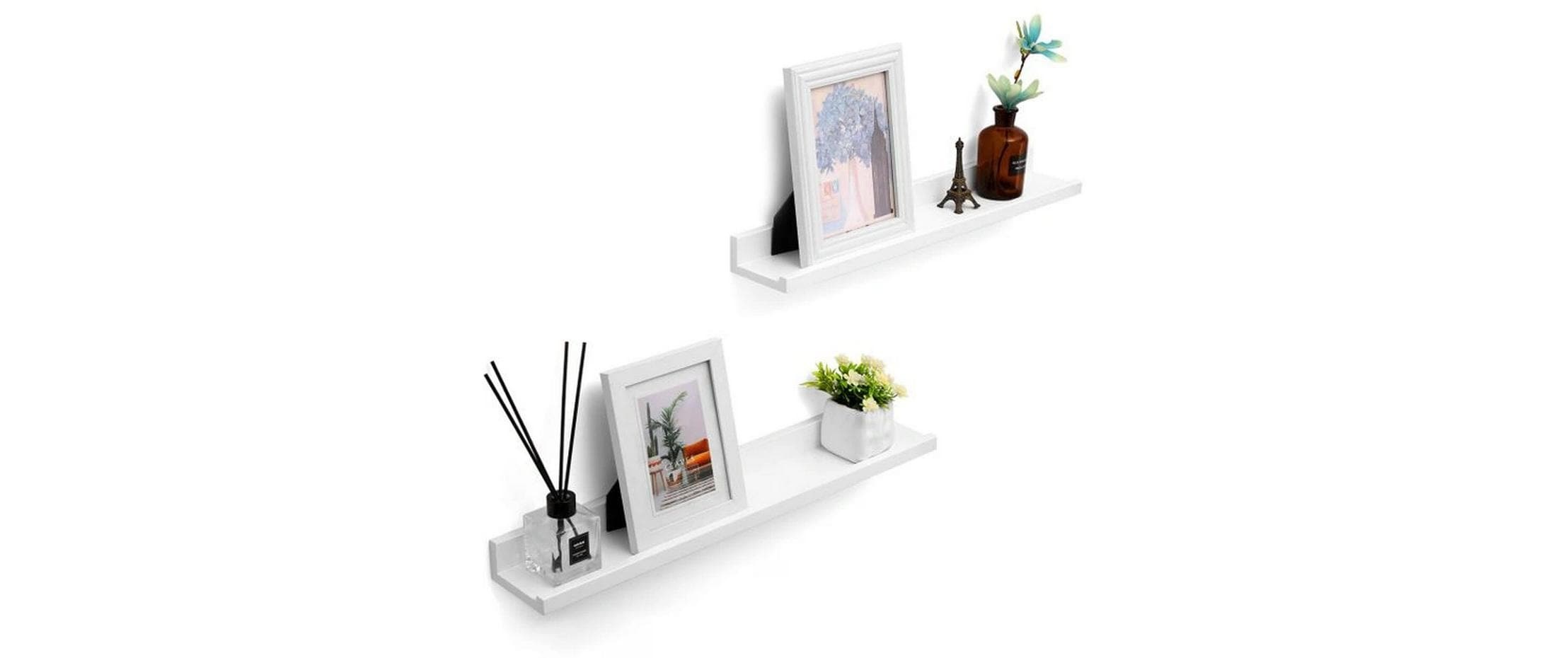 SONGMICS Wandregal »2-er Set Weiss«