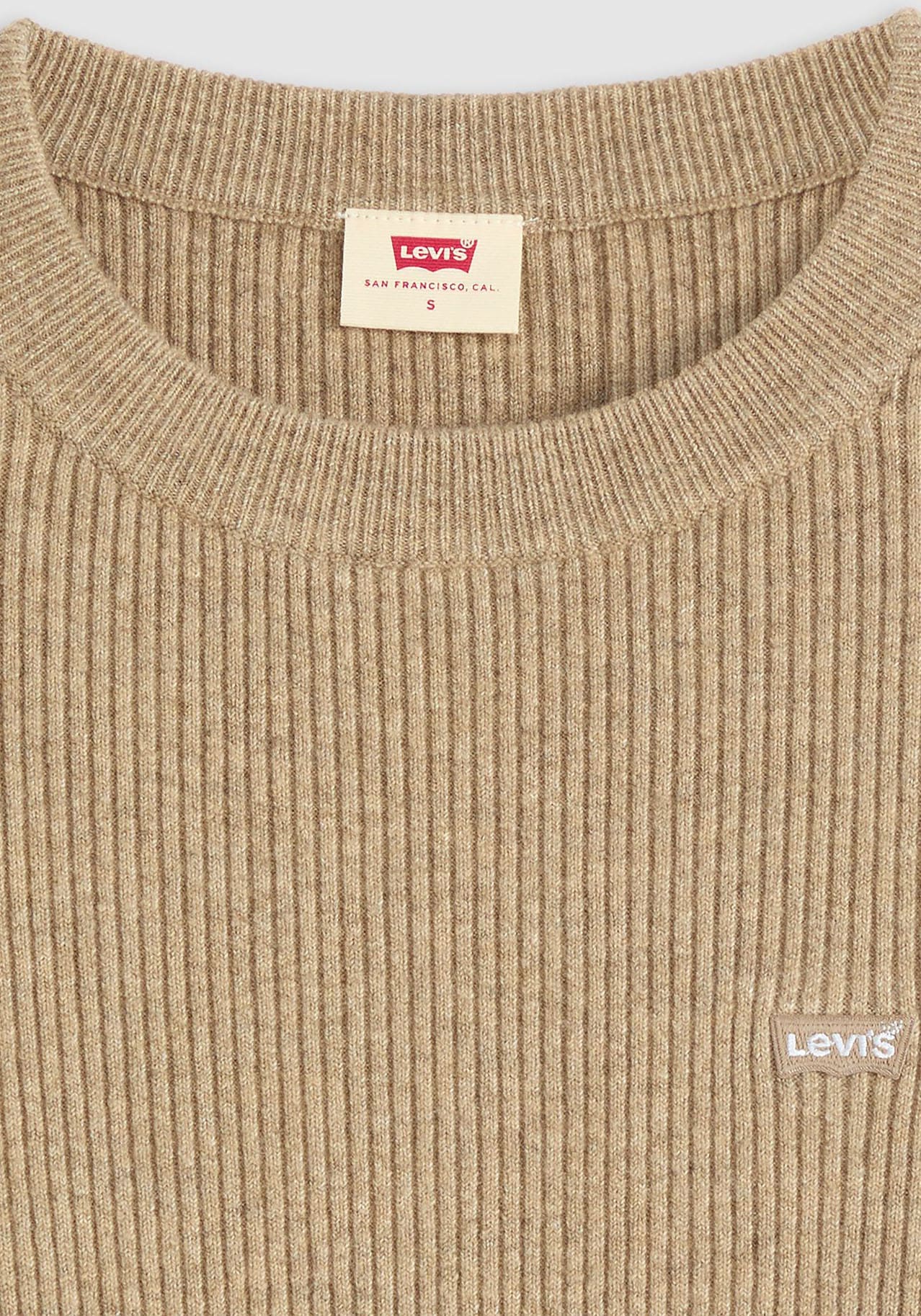 Levi's® Pull à col rond »RIB CREW SWEATER« Geripptes Strickmuster