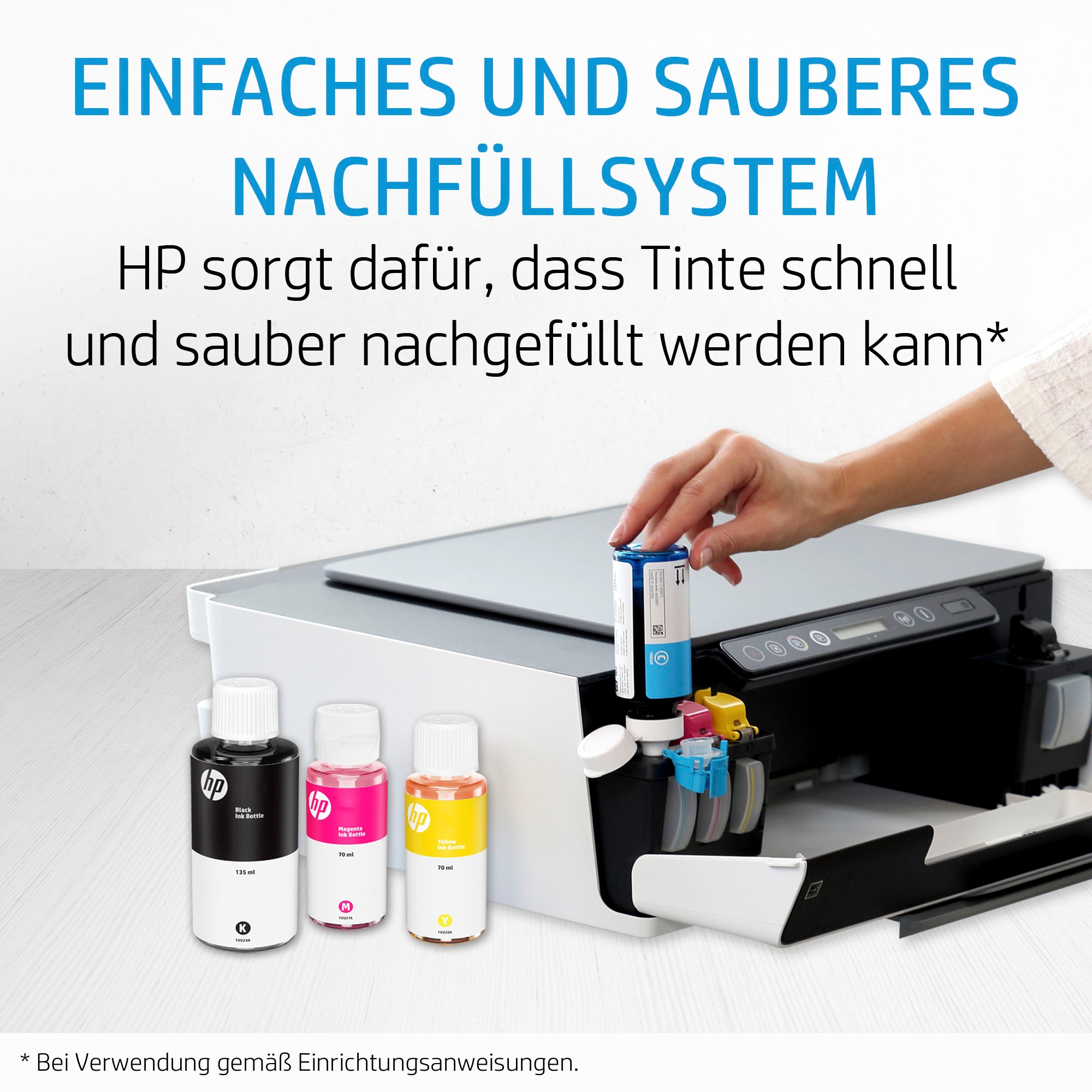 HP Encre de recharge »HP original Tintenflasche 31 Cyan , 70 ml« für HP 1 cuis tlg.