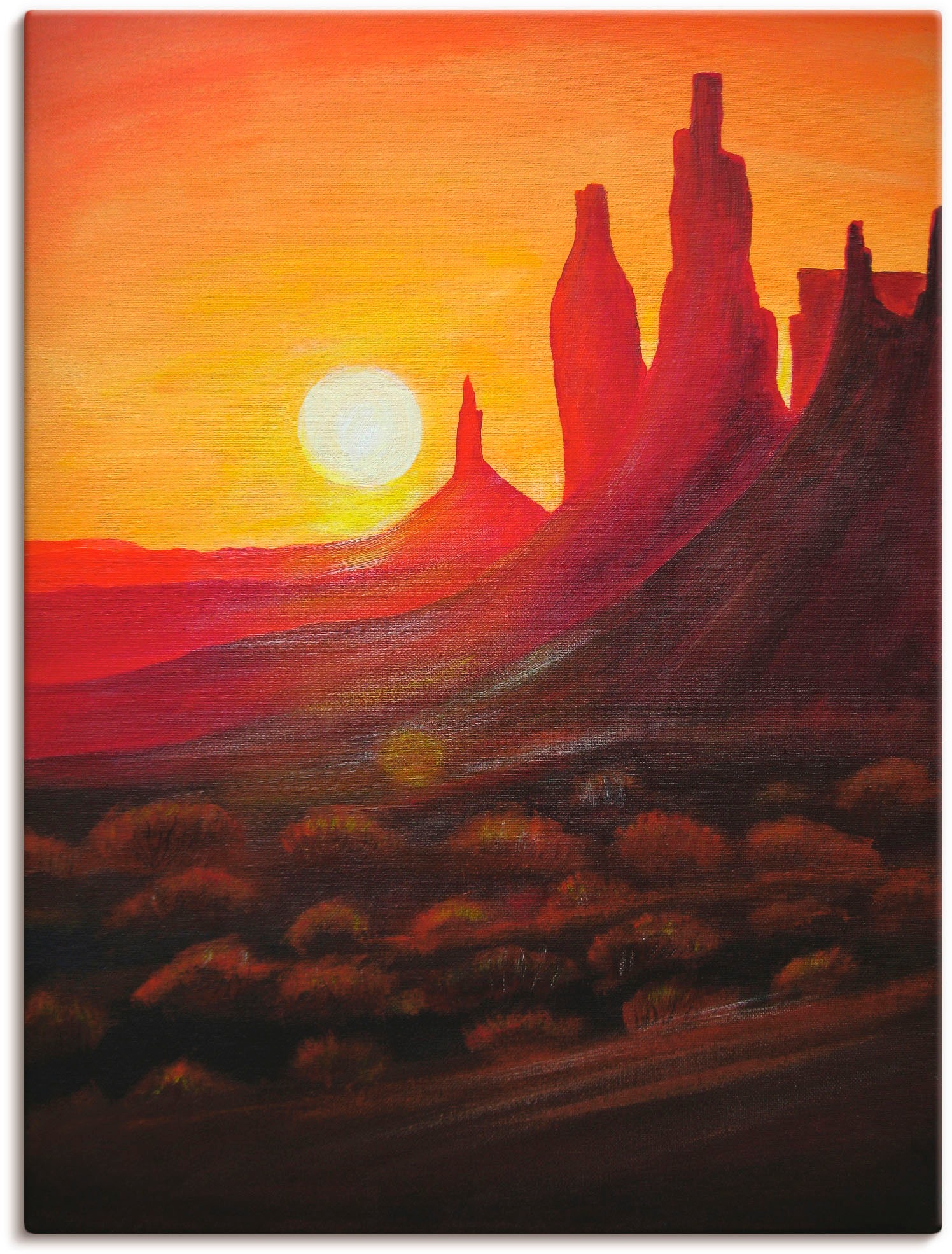 Image of Artland Wandbild »Monument Valley«, Amerika, (1 St.), in vielen Grössen & Produktarten - Alubild / Outdoorbild für den Aussenbereich, Leinwandbild, Poster, Wandaufkleber / Wandtattoo auch für Badezimmer geeignet bei Ackermann Versand Schweiz