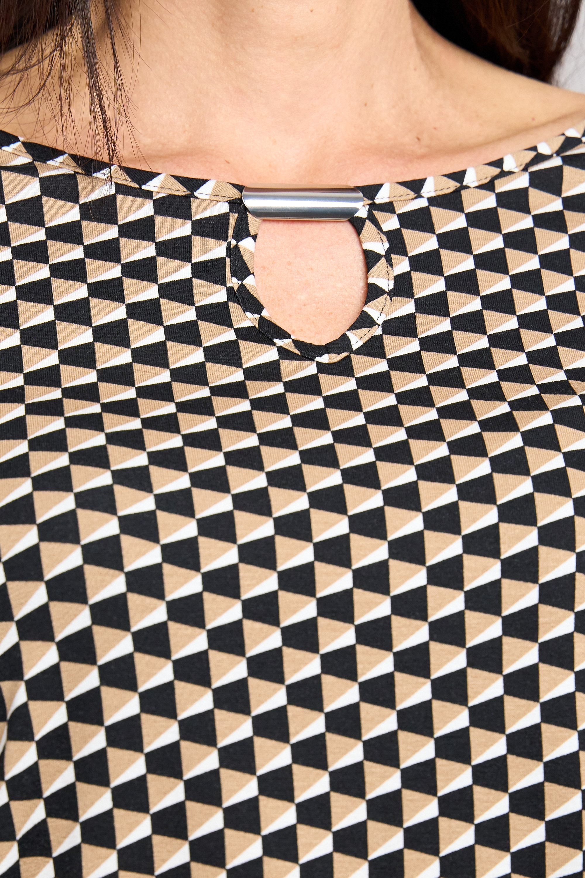 Seidel Moden Langarmshirt Sommershirt mit Minimalprint - MADE IN GERMANY