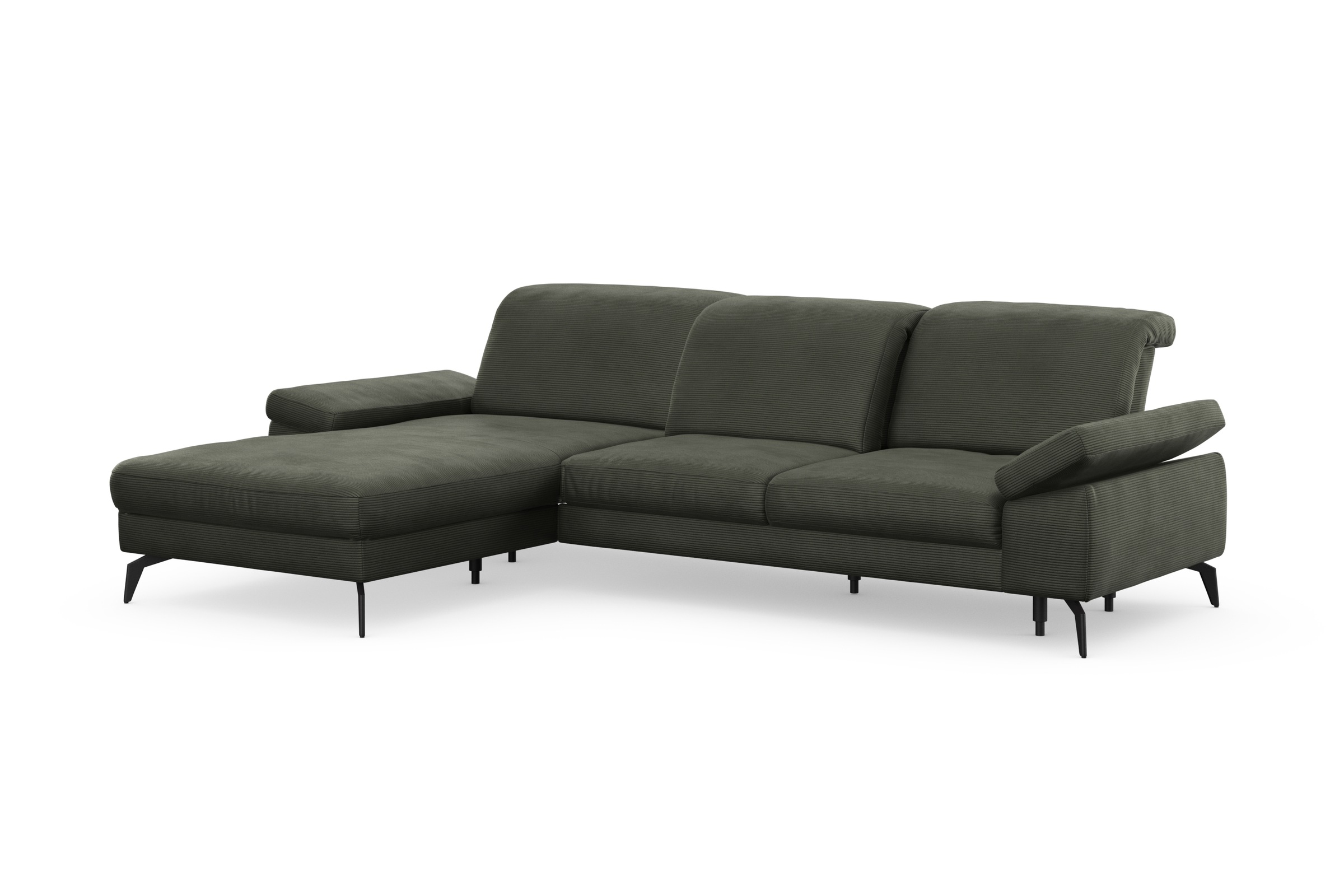 sit&more Ecksofa »Cabana L-Form«, Recamiere, wahlweise mit Sitztiefen-, Armlehnen- und Kopfteilfunktion