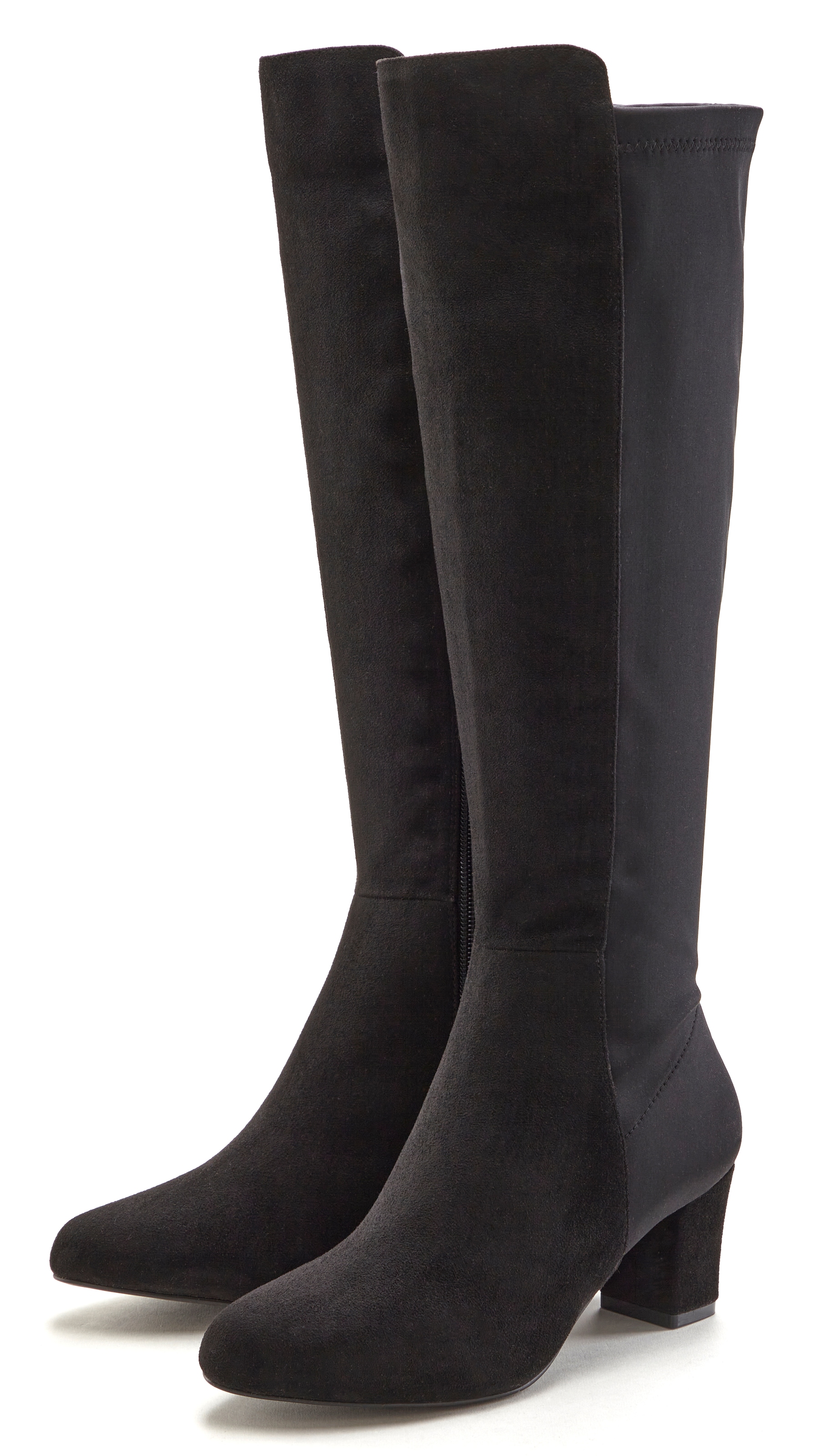 Image of LASCANA Stiefel "Stiefelette, Langer Stiefel," mit Stretcheinsatz und Langschaft VEGAN