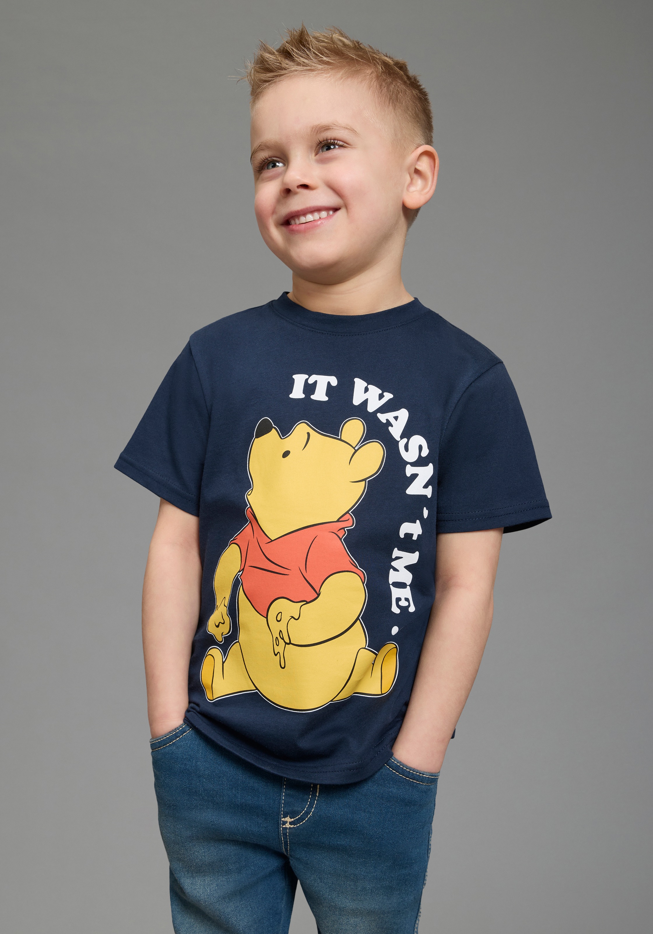 Image of KIDSWORLD T-Shirt "WINNIE Pooh: it wasnt me - Disney Shirt" normale Schnittform, Kurzarm, bedruckte Optik, aus Baumwolle