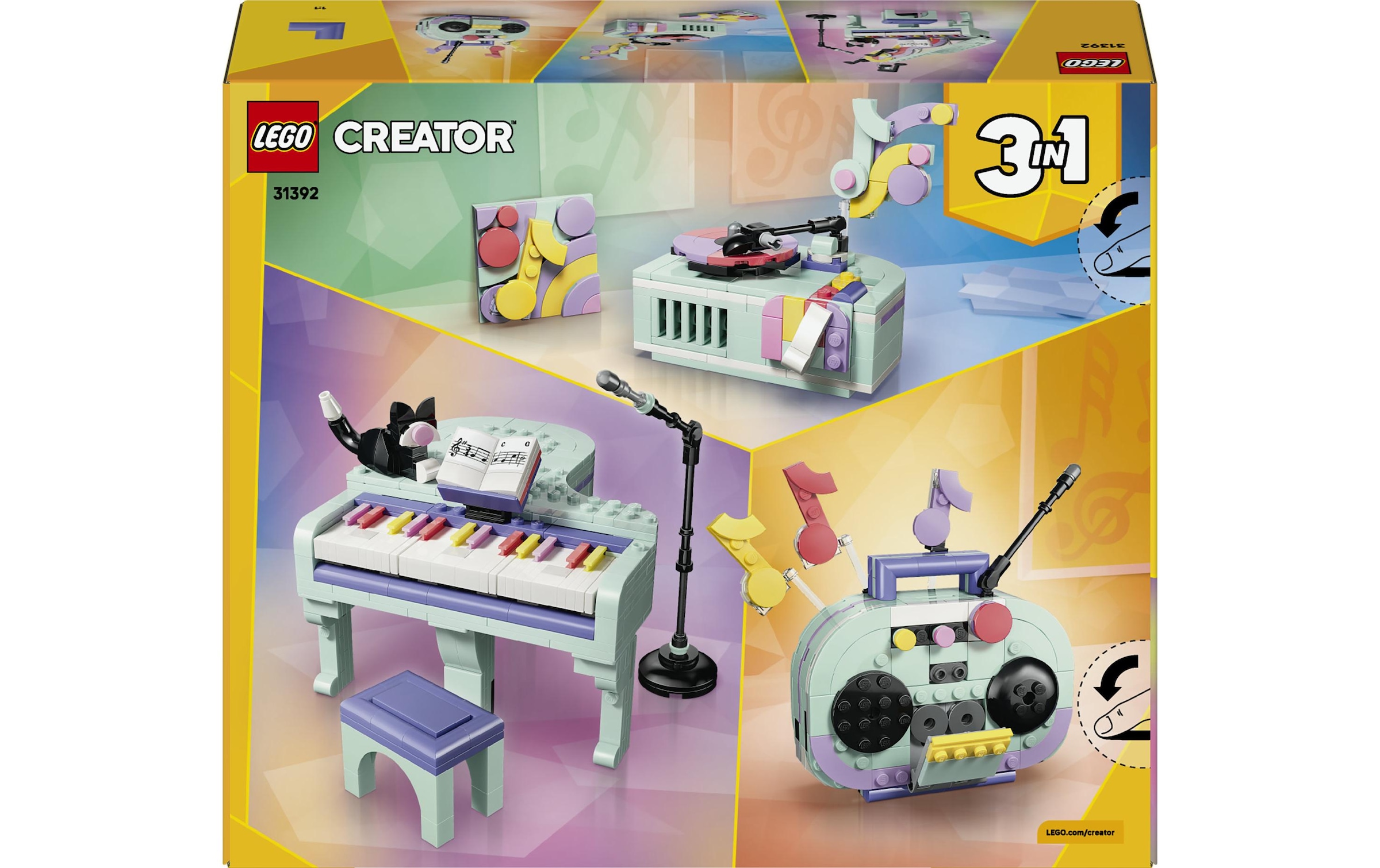 LEGO® Konstruktionsspielsteine »Deko-Klavier mit Katze (31392), LEGO Creator« Made in Europe