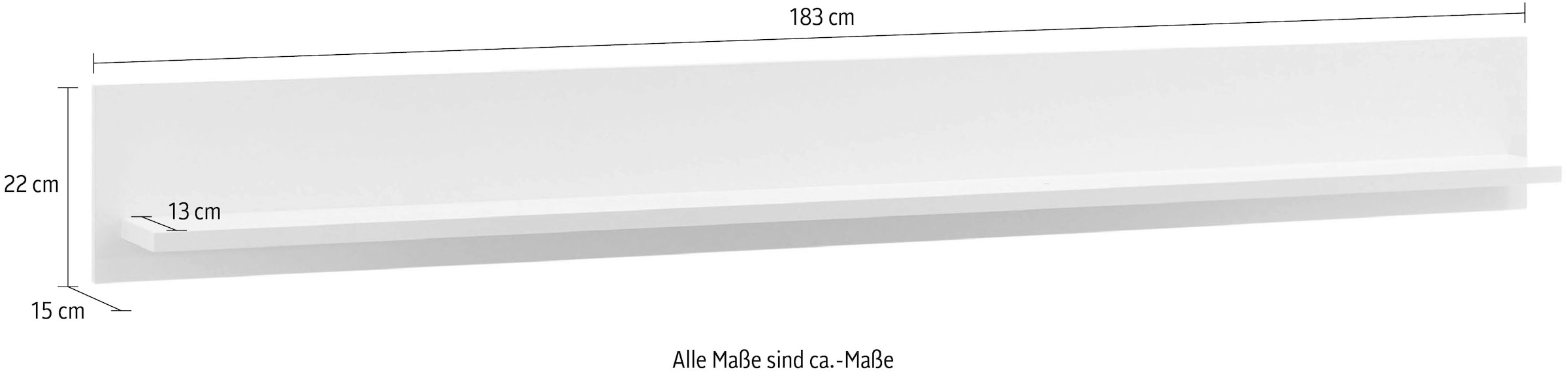 Home affaire Tableau mural »Daytona, modernes Wandregal, Wandhalter mit Ablagefläche, 183 cm breit« vielseitig einsetzbares Hängeregal