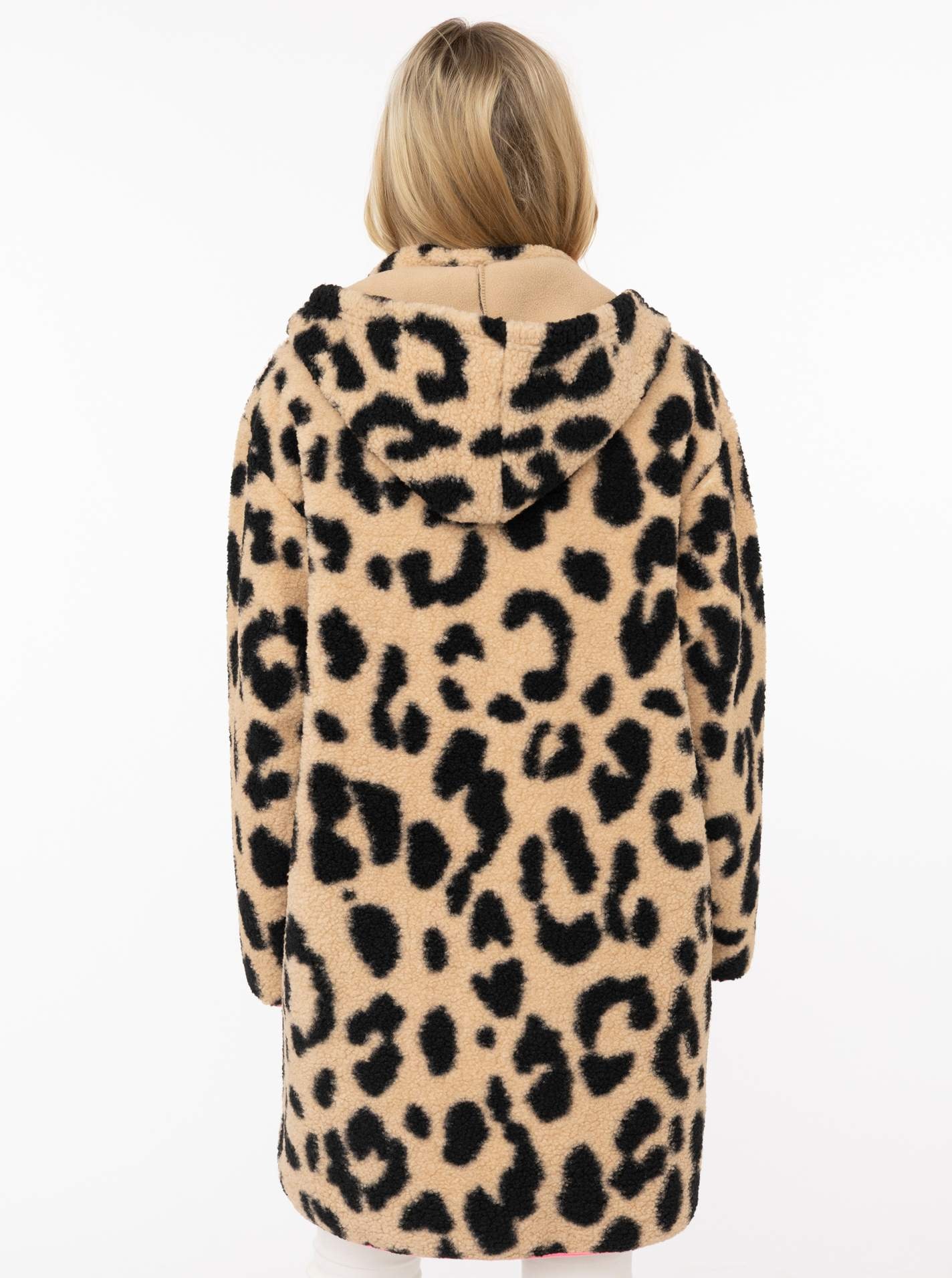 Zwillingsherz Kurzmantel »"Leo"« Animalprint, pinke Kanten an Ärmeln, Saum und Zipper, Eingriffstaschen